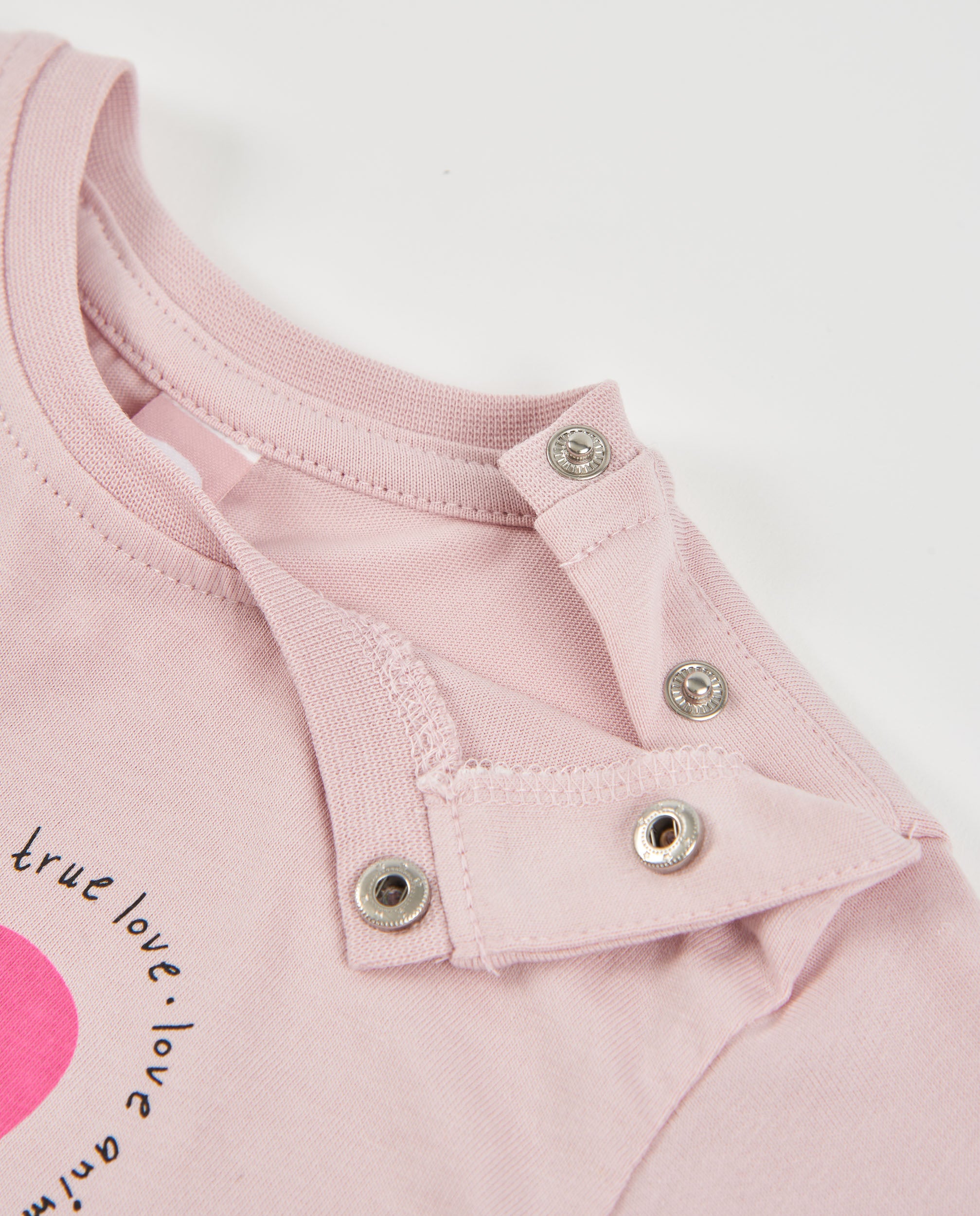 TucTuc Magliette maglia bambina rosa cuore maniche lunghe