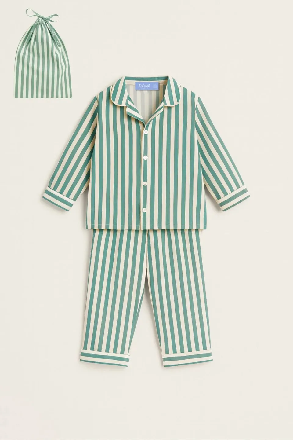 Kocarcia Kokarcia pigiama cotone righe verde 5-6 anni 116cm