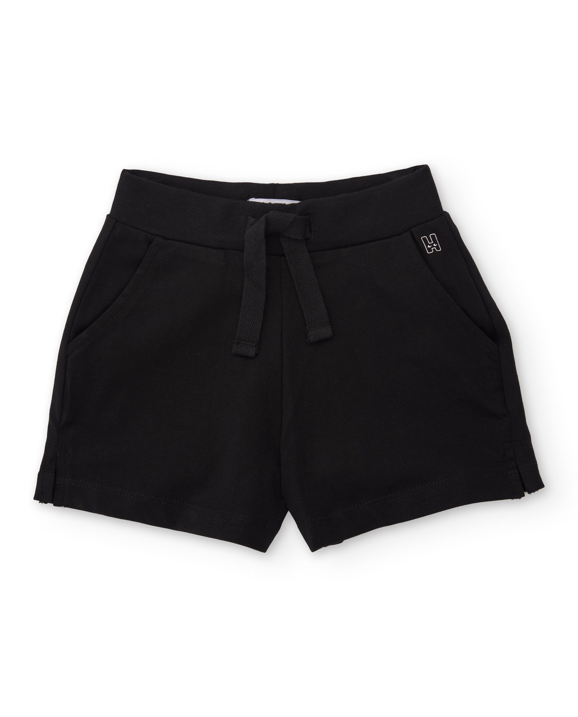 TucTuc Bermuda shorts bambina maglia nero coulisse