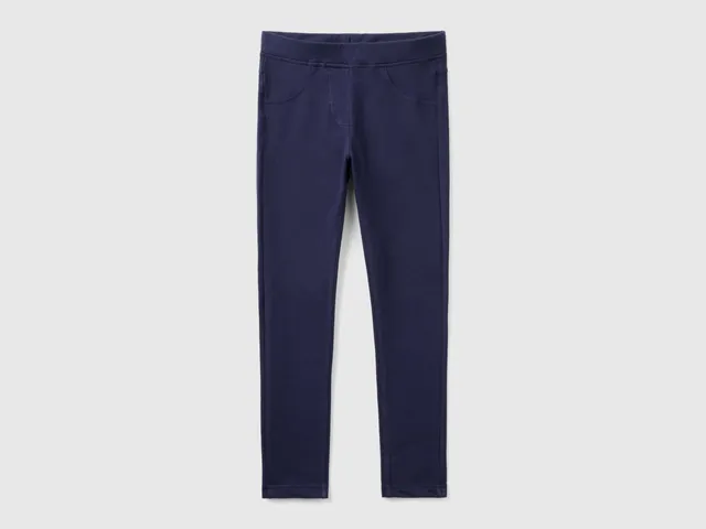 United Colors of Benetton Jeggings Felpati Jeans Cotone Taglia M
