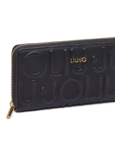 Liu Jo Portafoglio Grande Logo Zip Nero
