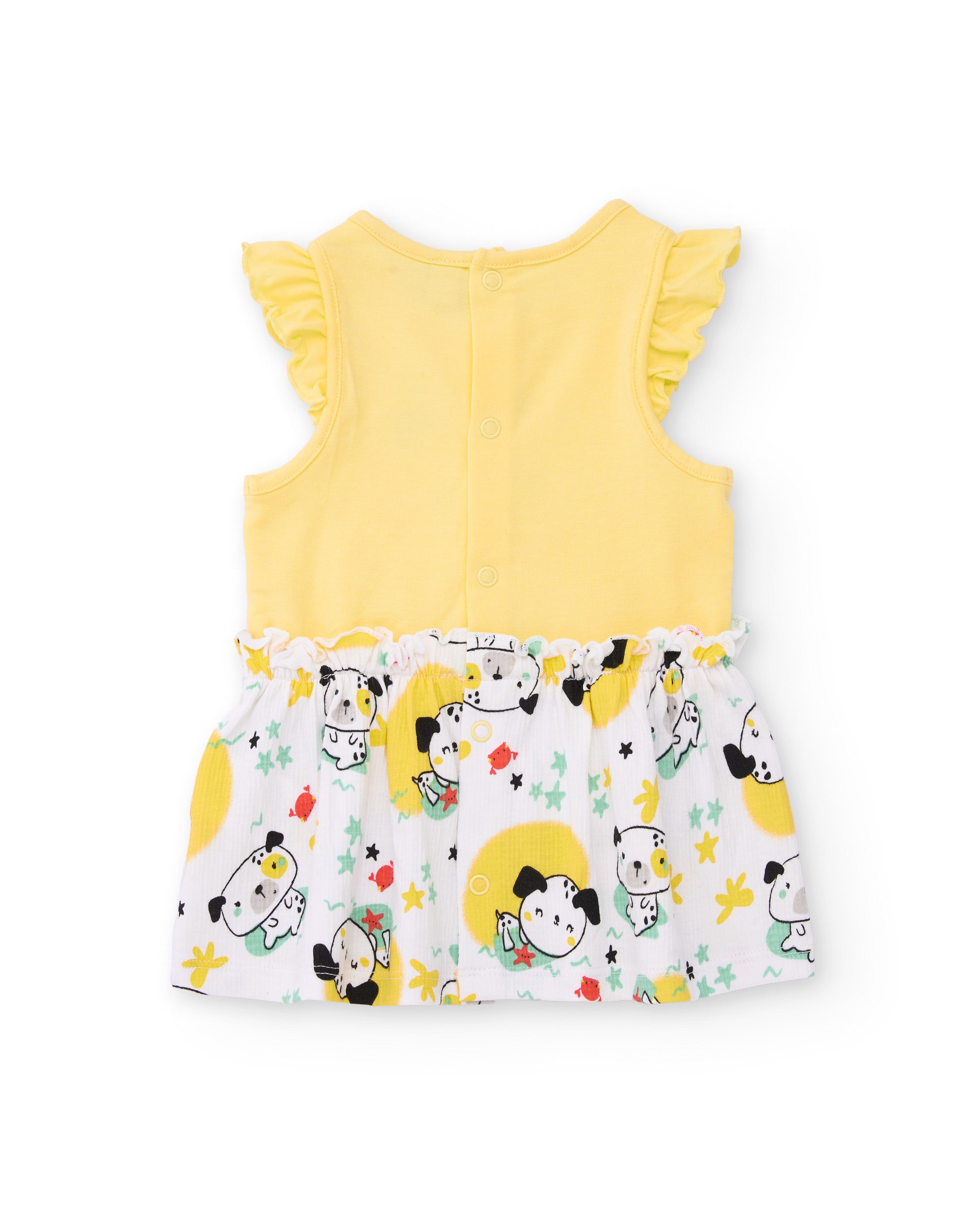 TucTuc Vestiti Abitino Neonata Giallo Cagnolino 2 Pezzi