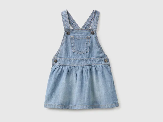 United Colors of Benetton gonna salopette chambray taglia 56