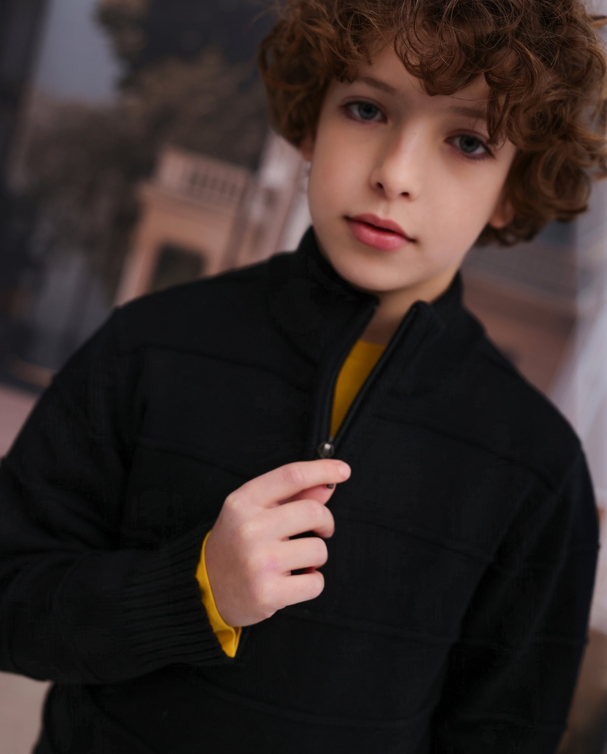 TucTuc Maglioni Maglione Bambino Tricot Nero Collo Alto
