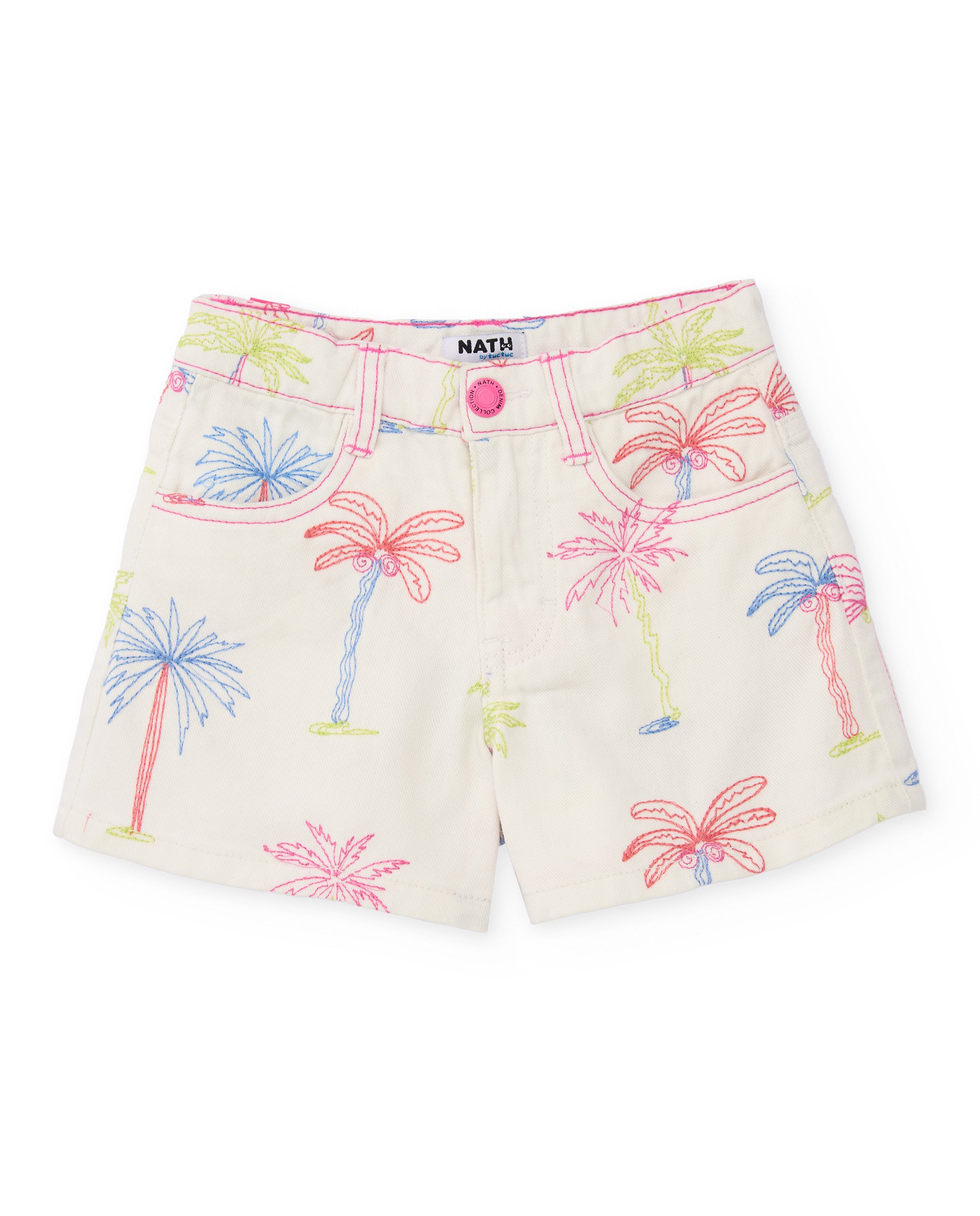 TucTuc Bermuda Shorts Bambina Bianchi Stampa Palme