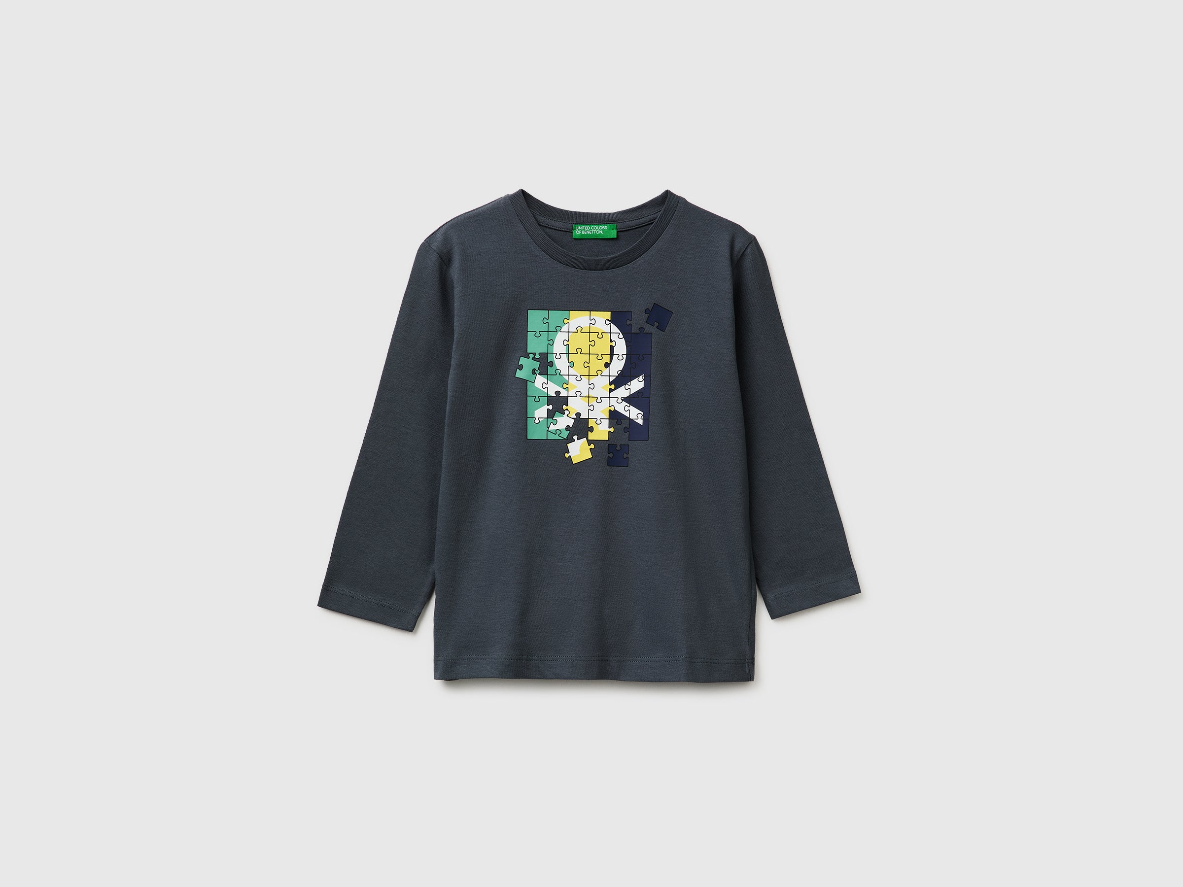 United Colors of Benetton T-Shirts T-shirt cotone bio manica lunga 90