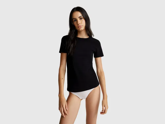 United Colors of Benetton T-Shirt Cotone Organico Taglia M Stretch