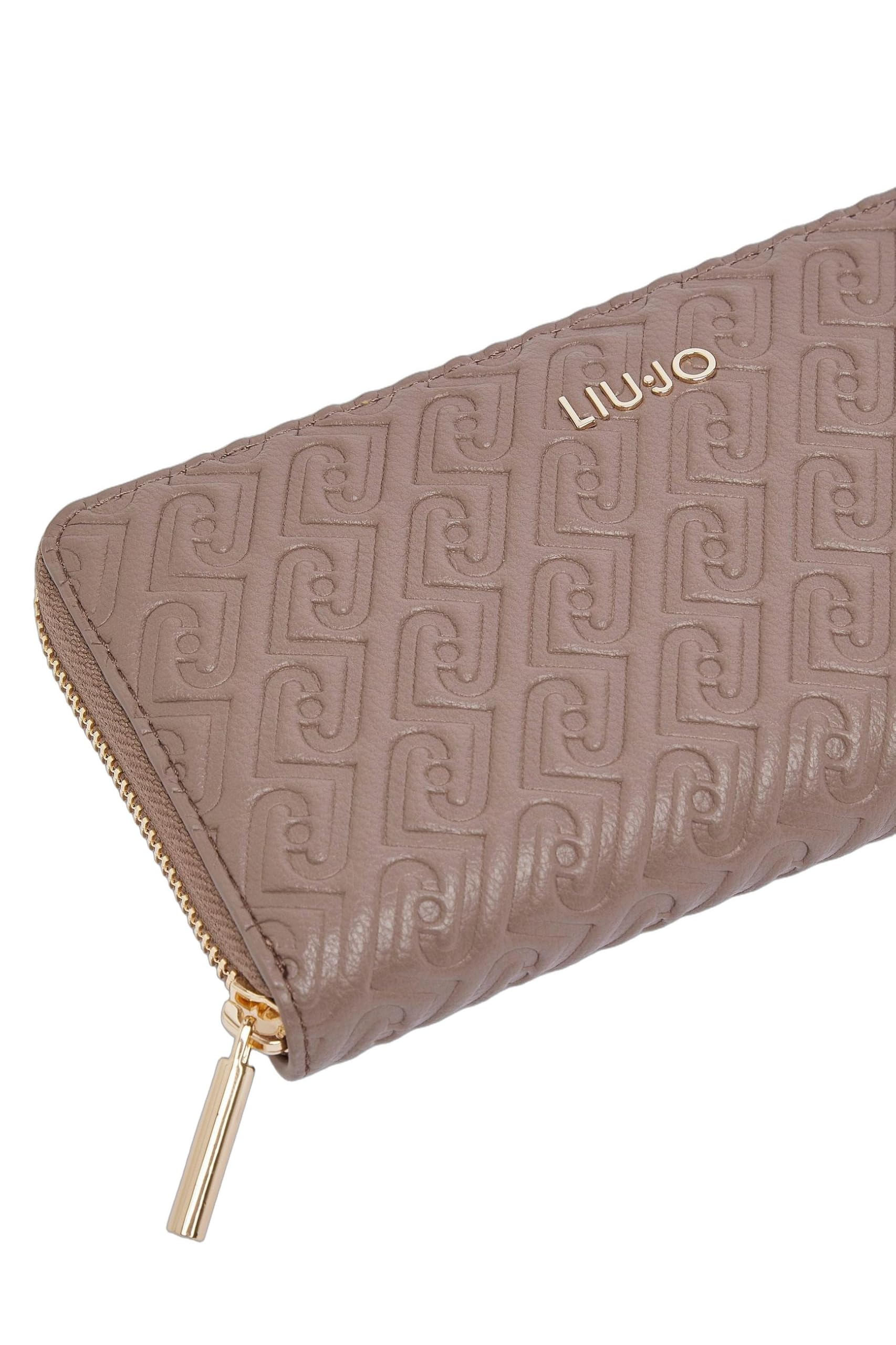 Liu Jo AF6170 E1141 portafoglio zip around mocha XL sintetico