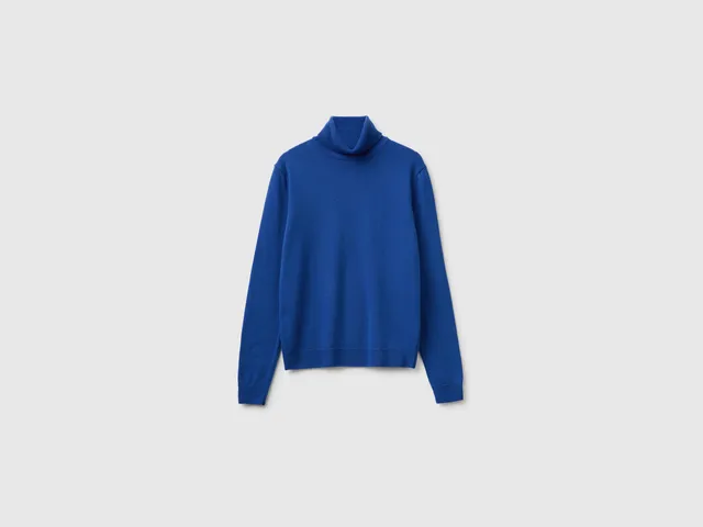 United Colors of Benetton Maglione Dolcevita Lana Merino Taglia M