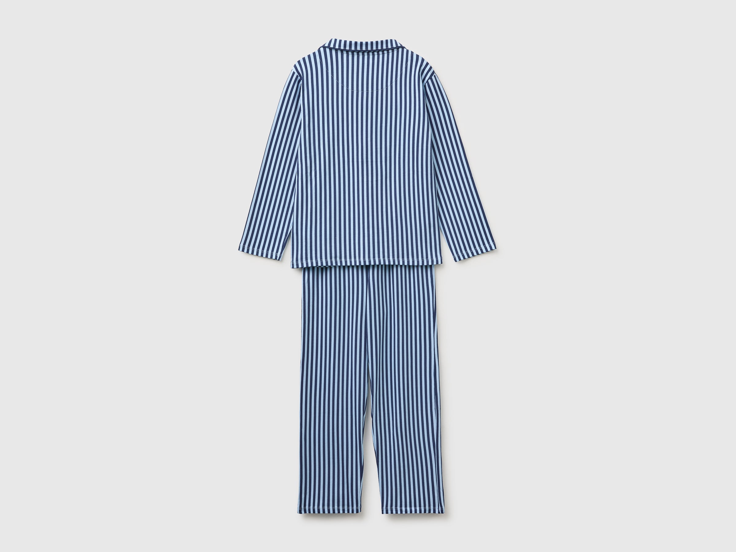 United Colors of Benetton Striped open pigiama cotone righe 7-8