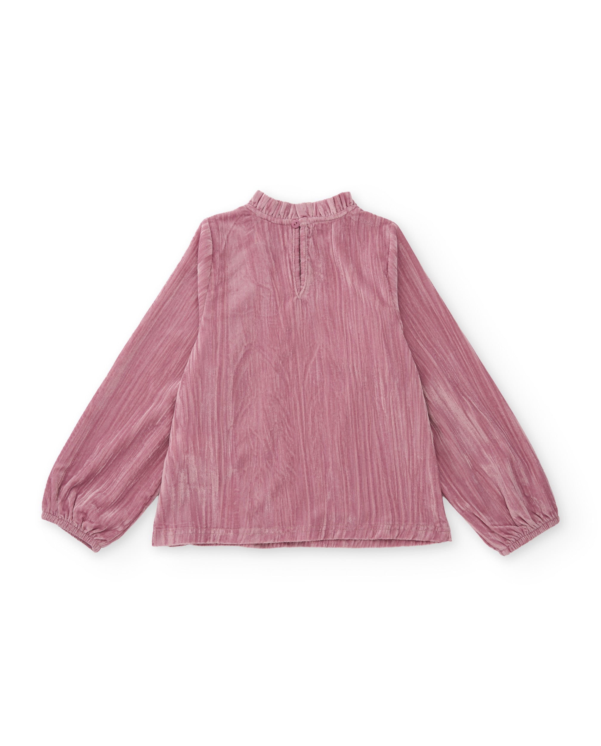 TucTuc Camicette blusa bambina tela rosa collo plissettato