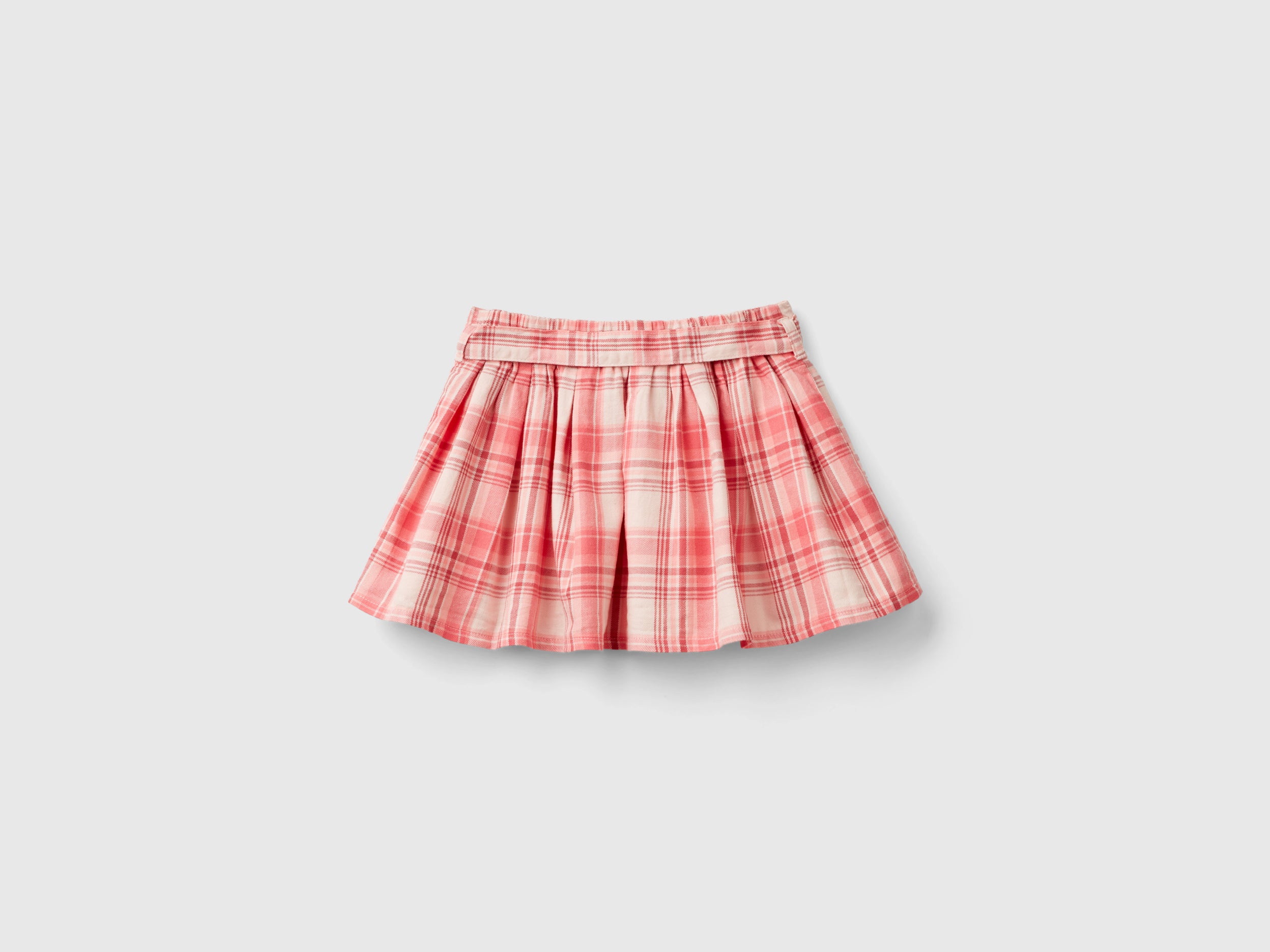 United Colors of Benetton gonna scozzese con cintura cotone 104