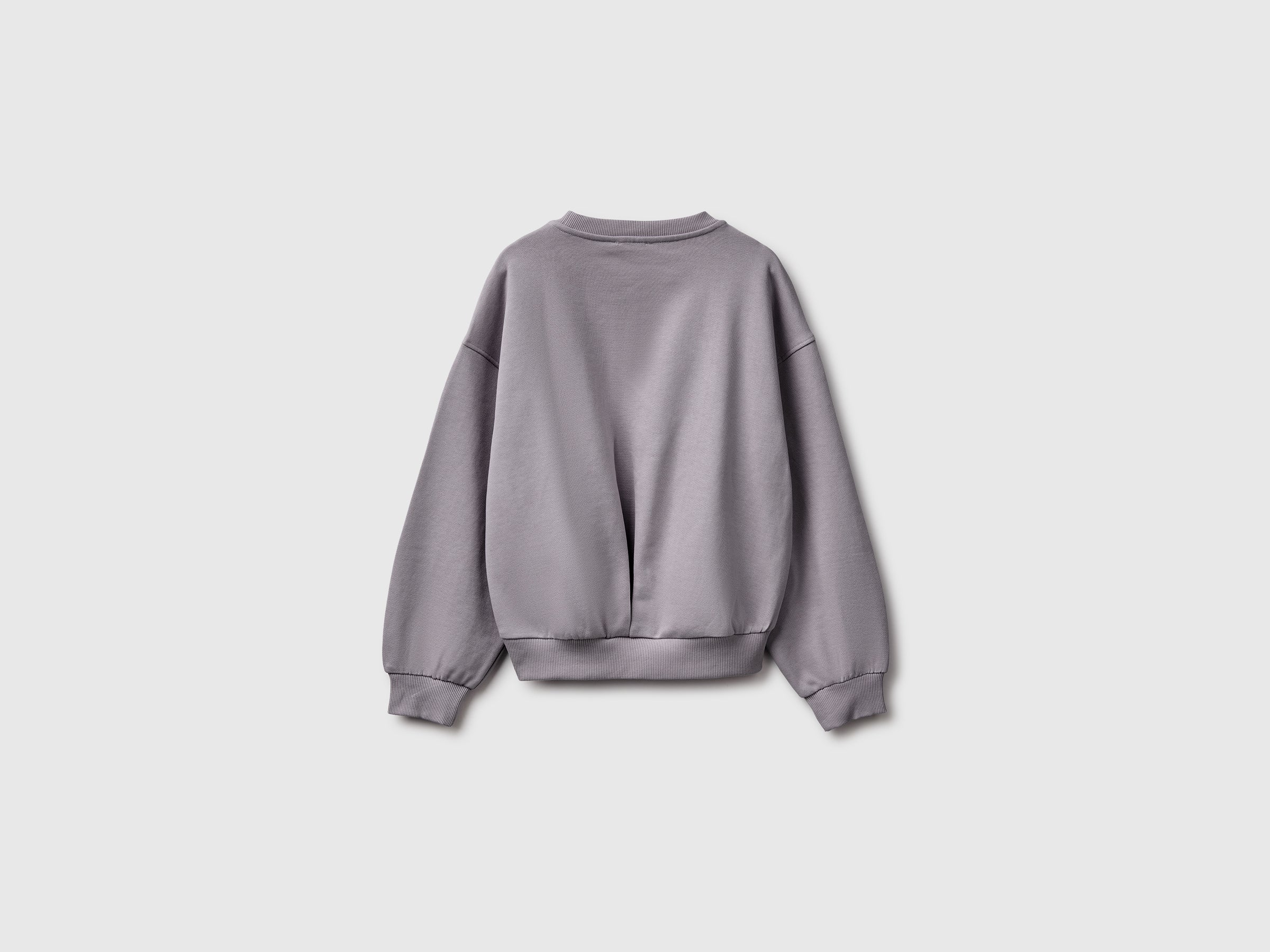 Benetton 100% cotton felpa girocollo 100% cotone logo