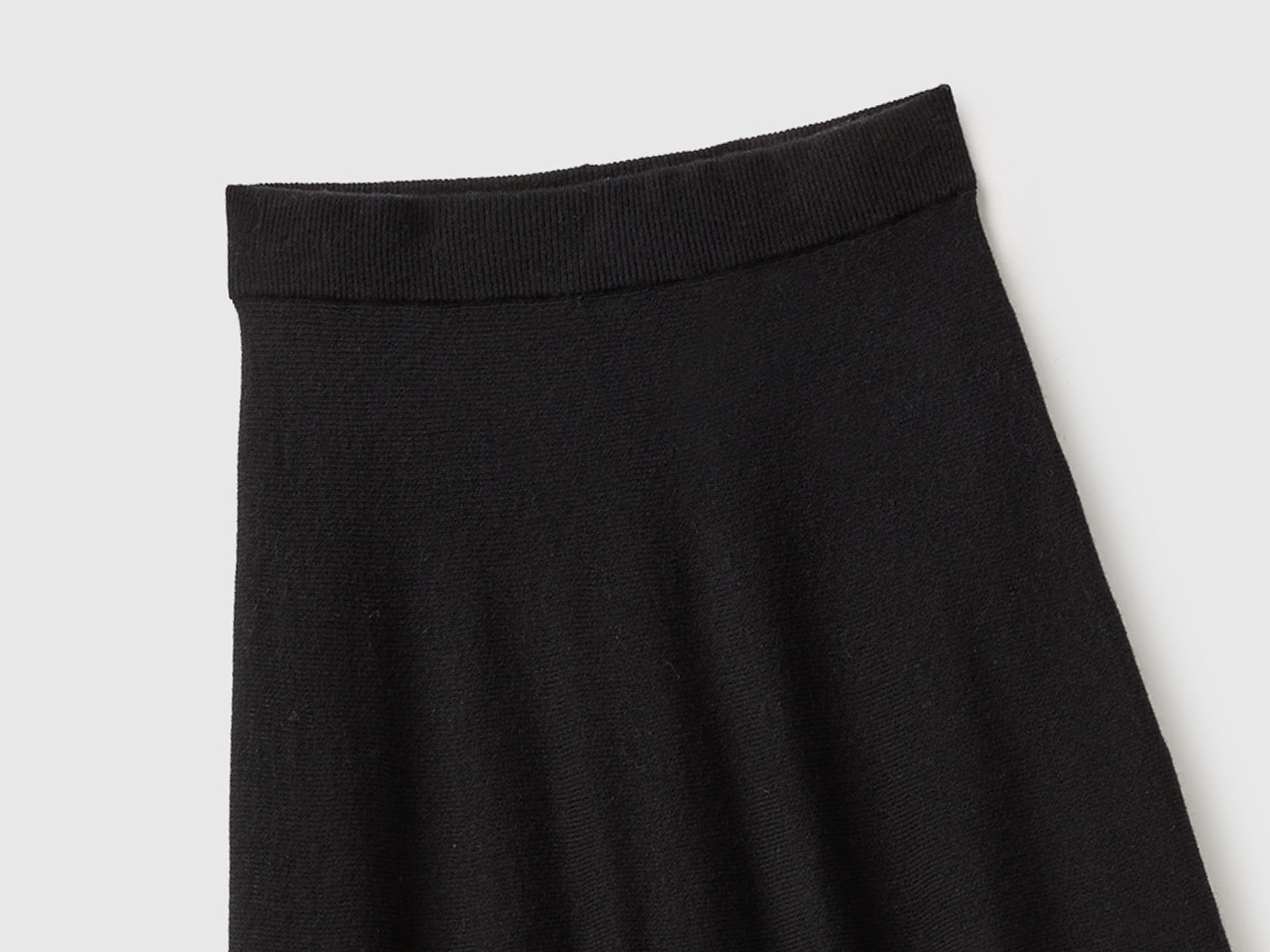 Benetton gonna midi maglia misto lana svasata M