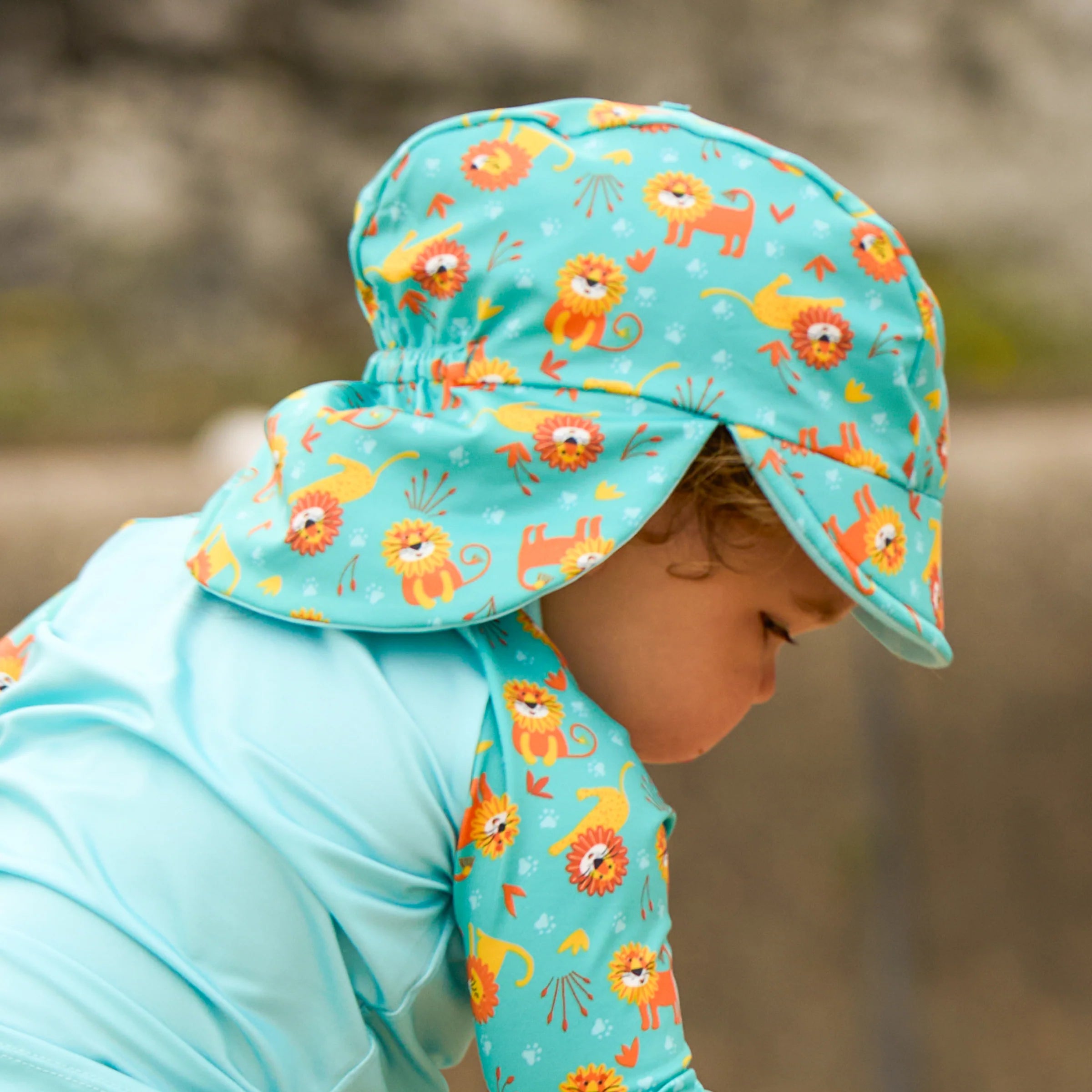 Bambino Mio cappellino mare Cool Cats reversibile UPF 40+ 0-12 mesi