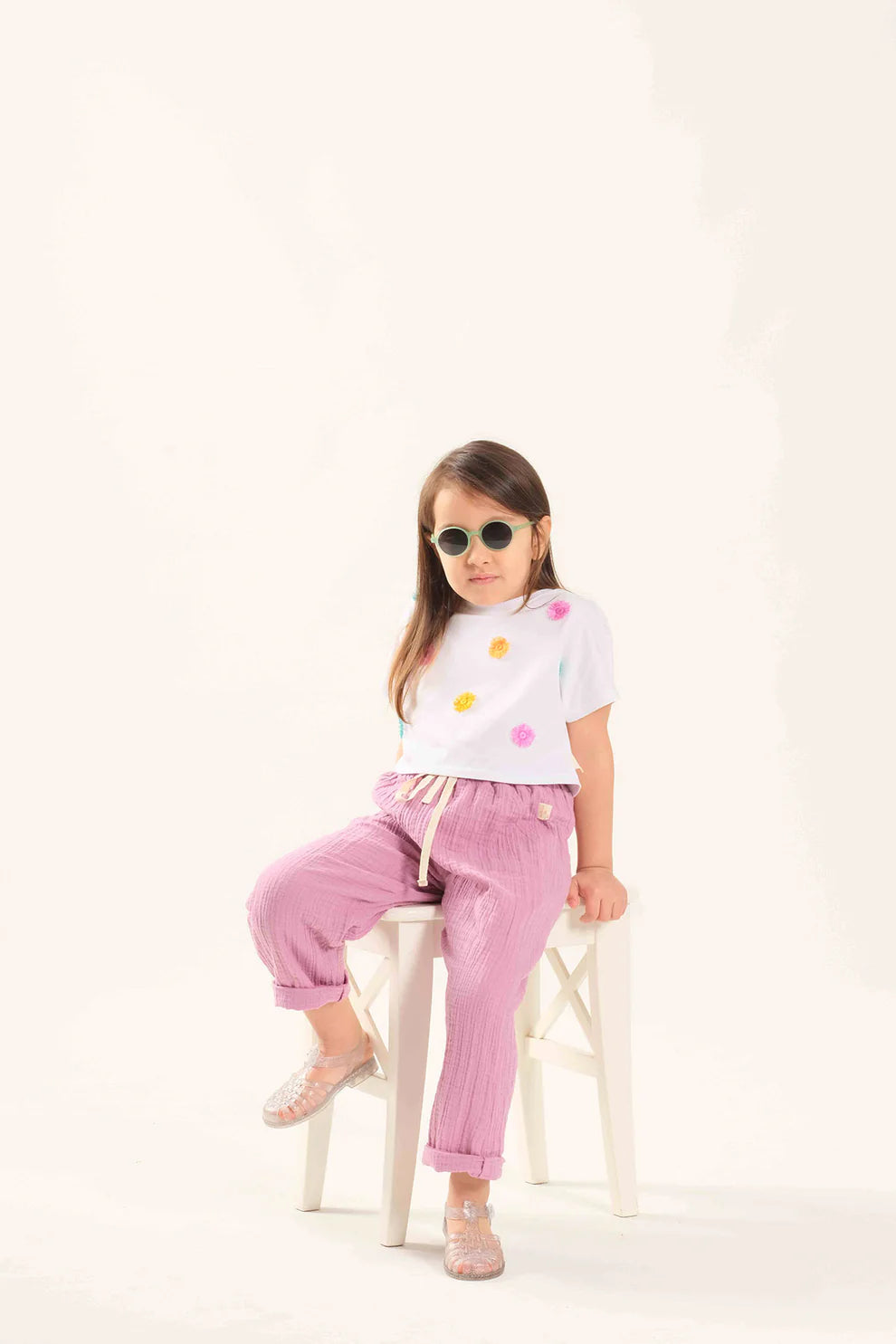 Miela Kids Mussola pantaloni rosa 2-3 anni cotone comodi
