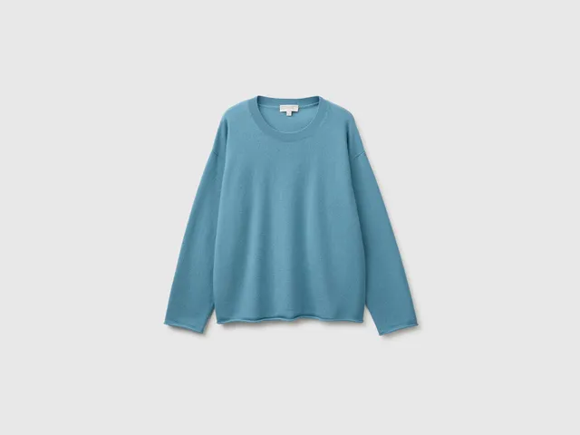 Benetton Maglione lana cashmere taglia M girocollo