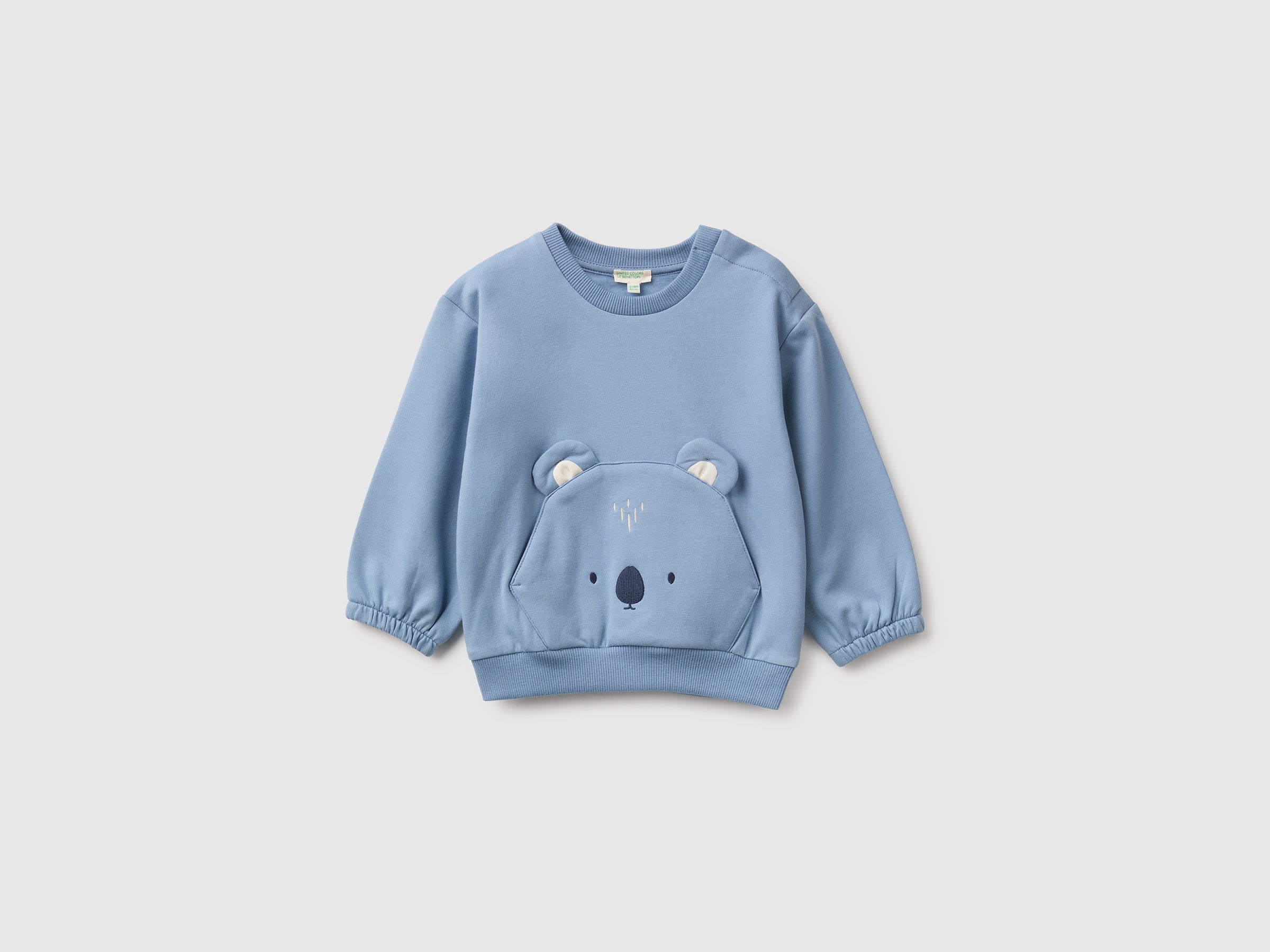 Benetton Animal pocket felpa neonato cotone bio animali
