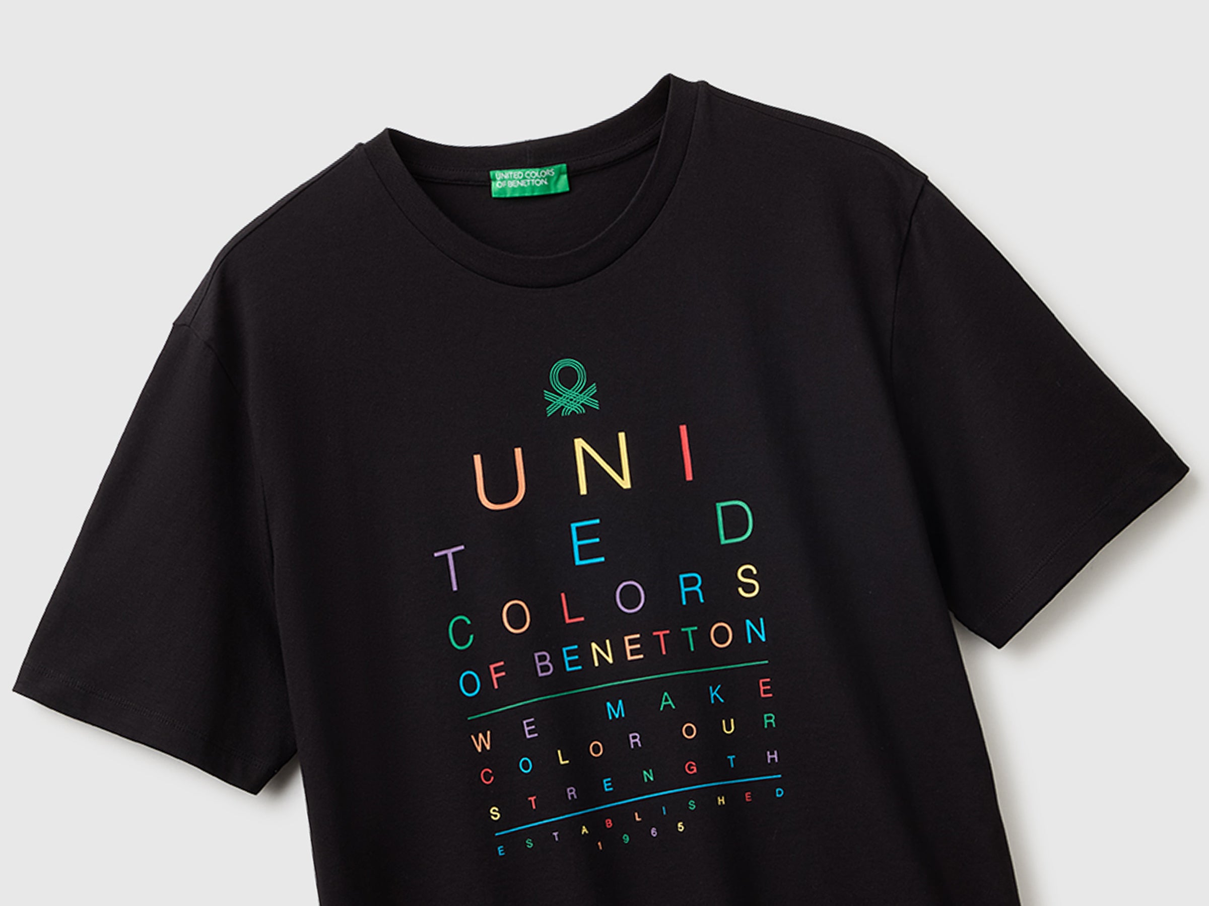 United Colors of Benetton Regular fit T-shirt con logo maglietta cotone bio