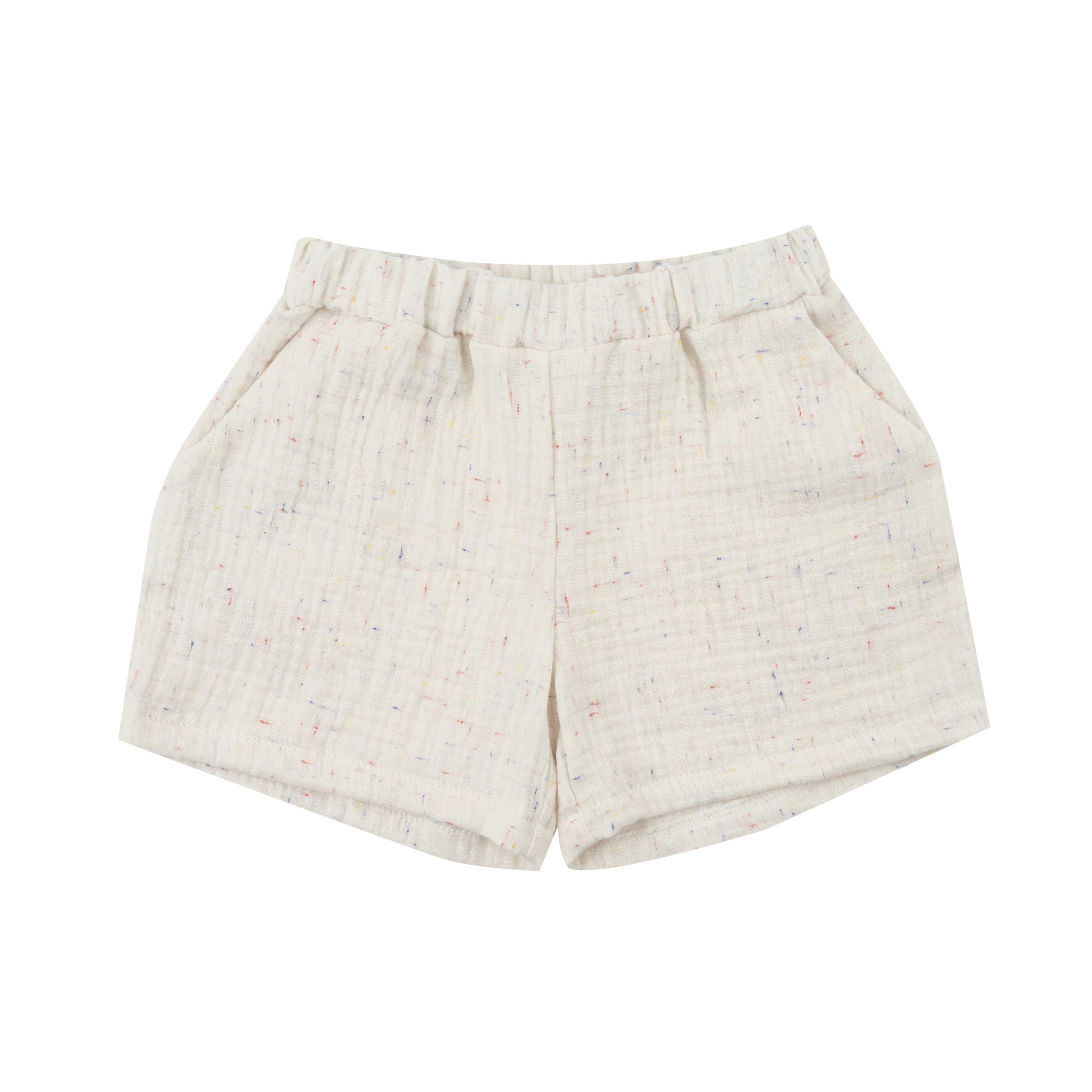 Woolly Organic SS25 pantaloncini bimbo mussola GOTS