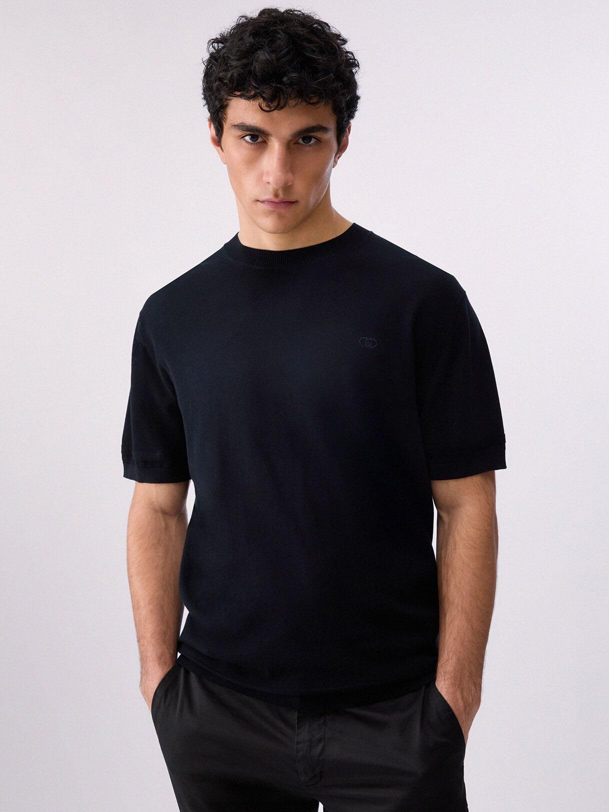 Liu Jo T-Shirt Crepe Cotone Maglietta Taglia L Nera