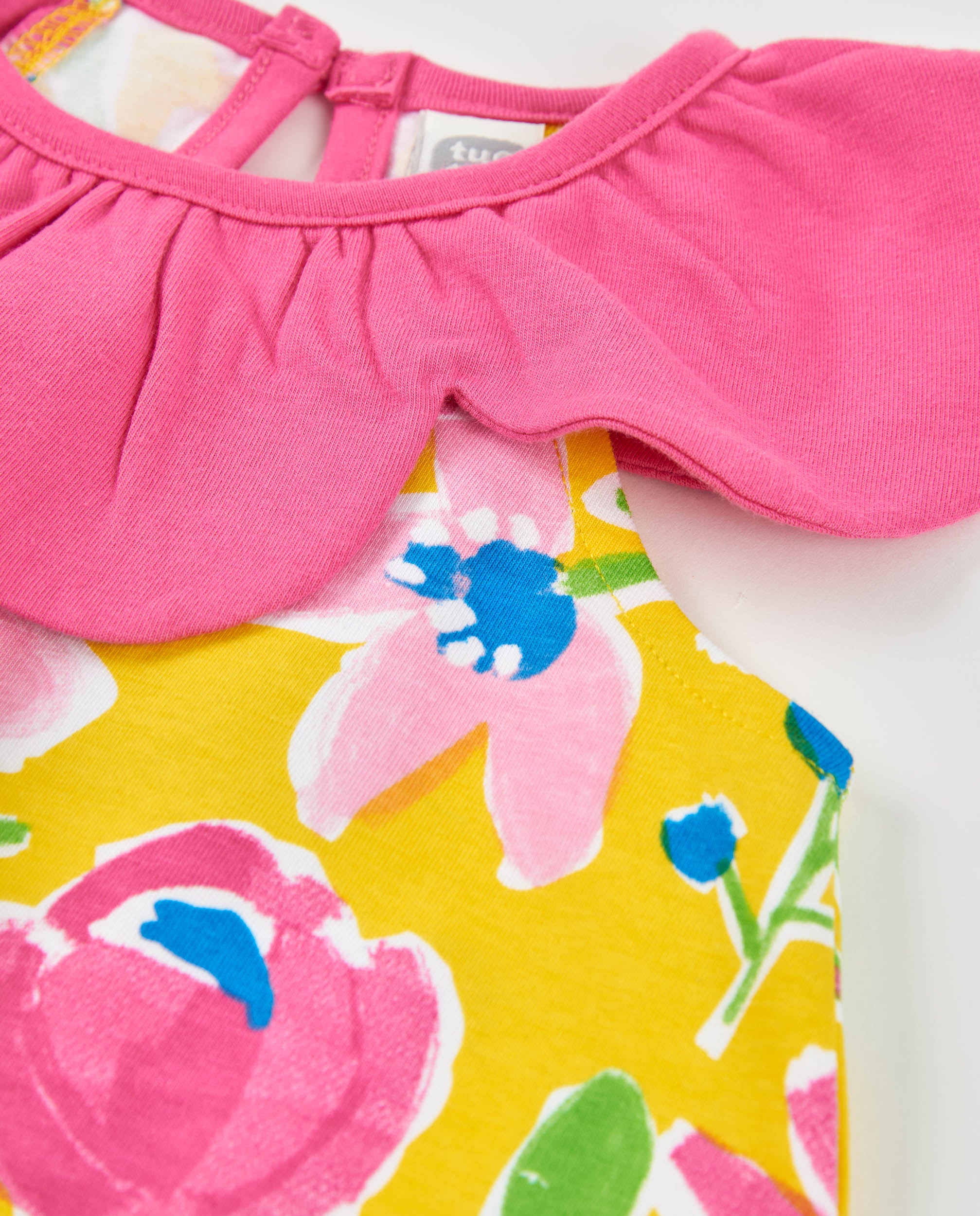 TucTuc Vestiti Vestito Bambina Cotone Giallo Fiori
