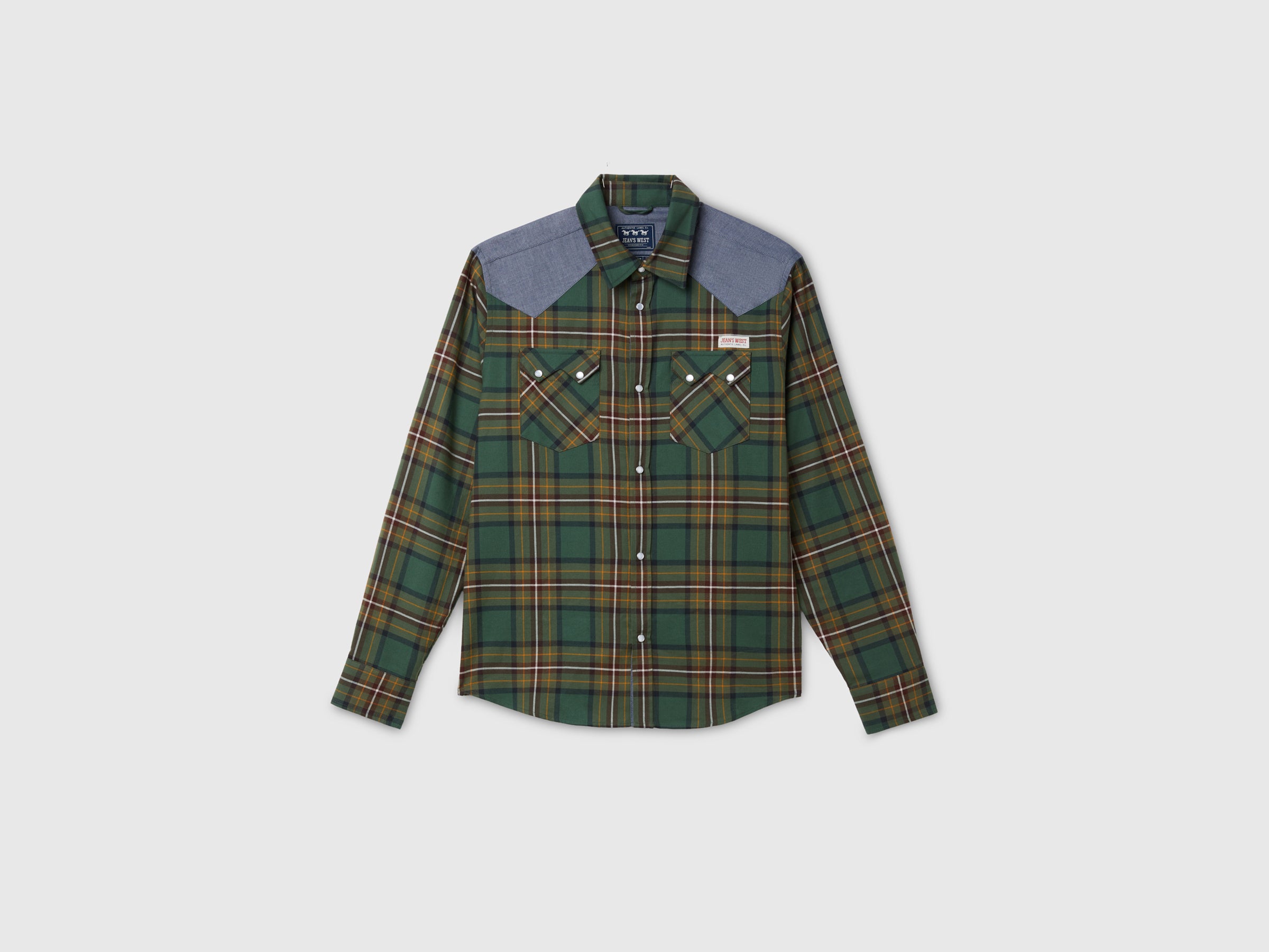 Benetton Shirts Camicia Flanella Quadri Western Cotone