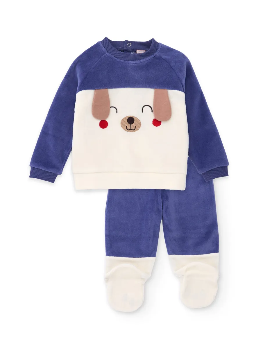 TucTuc Completi Completo felpa neonato cagnolino viola