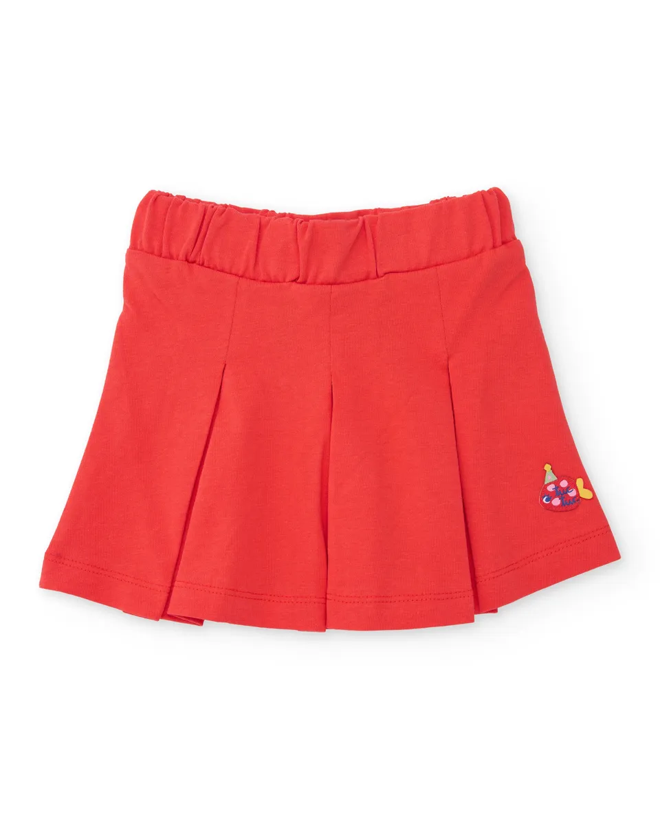 TucTuc Gonne gonna bambina rosso pieghe frontali
