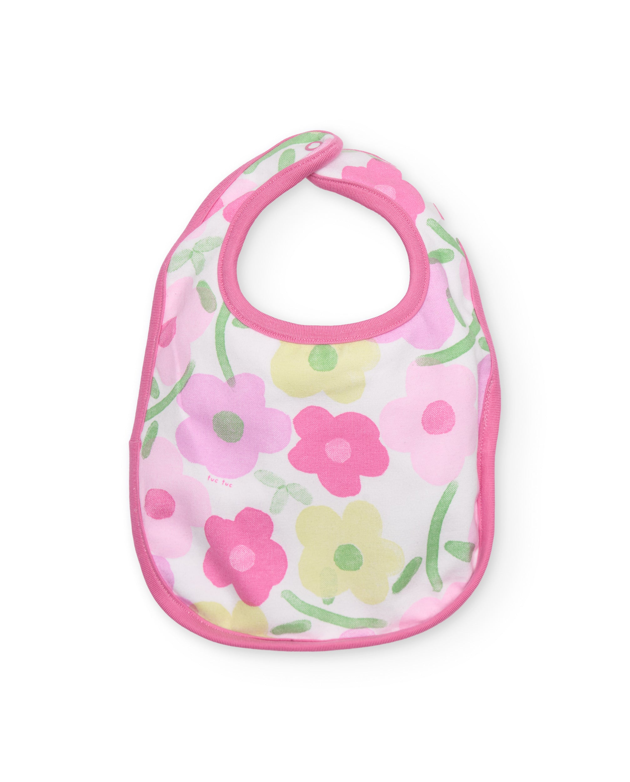 TucTuc Accessori Set 2 Bavaglini Neonato Rosa Fiori
