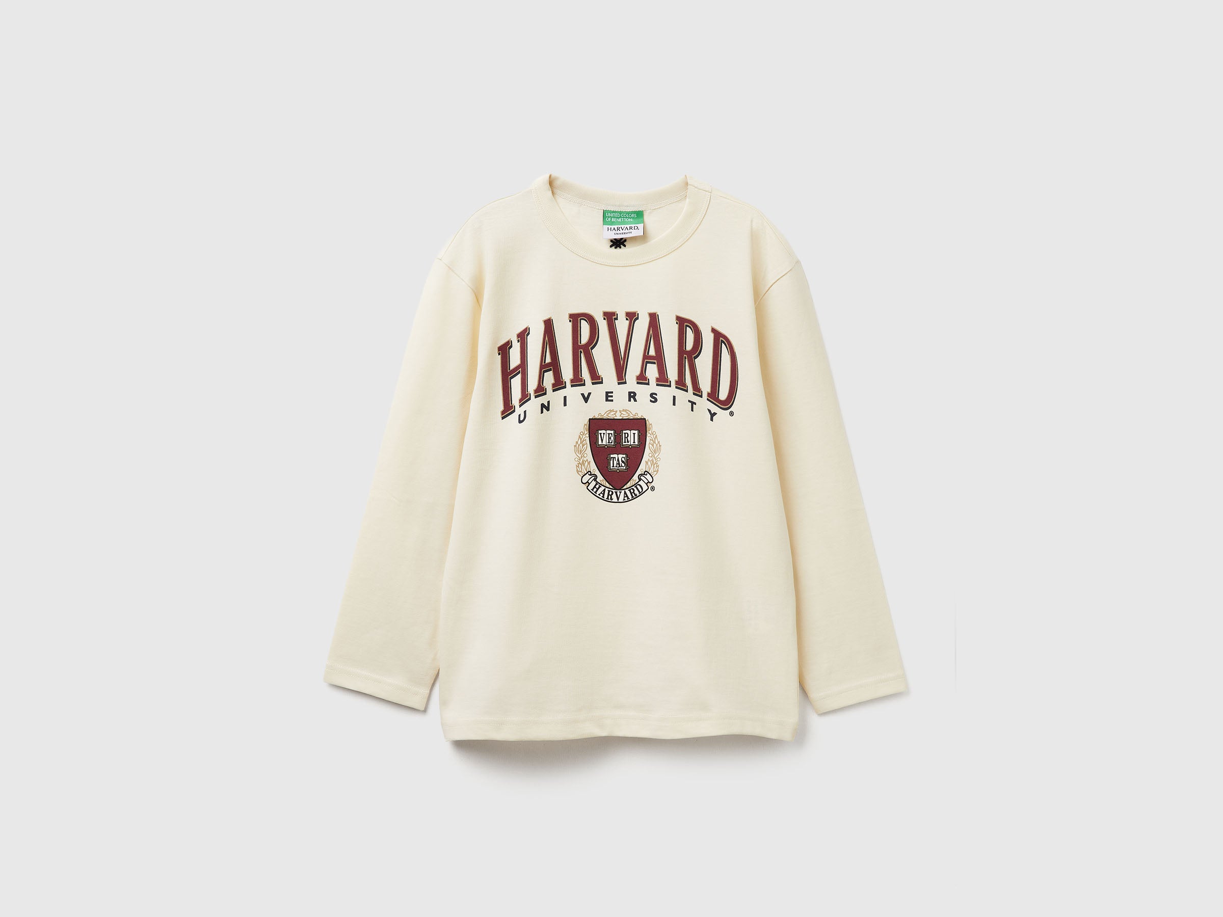 United Colors of Benetton t-shirt Harvard manica lunga cotone M