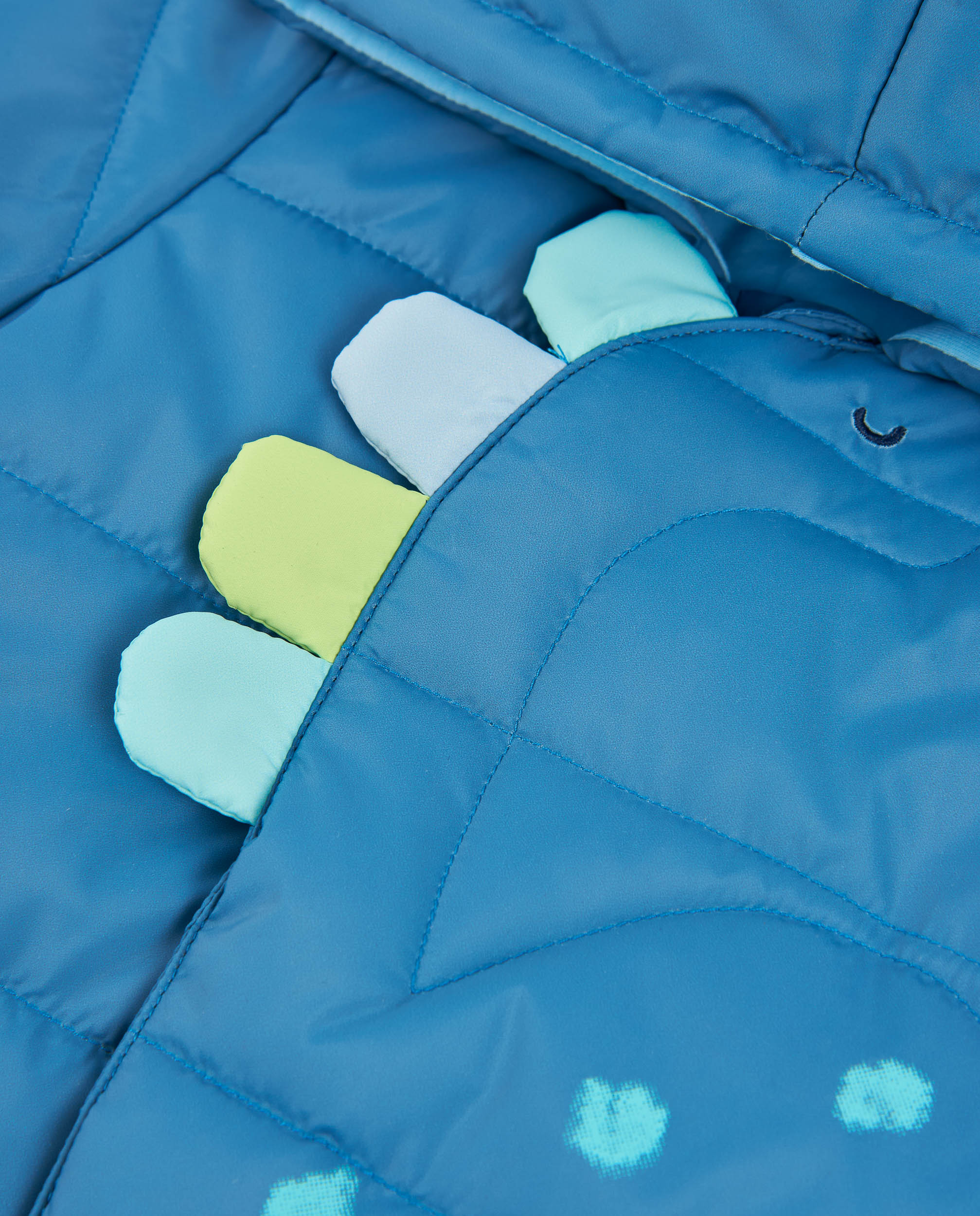 TucTuc Cappotti cappotto neonato blu dinosauro con cappuccio
