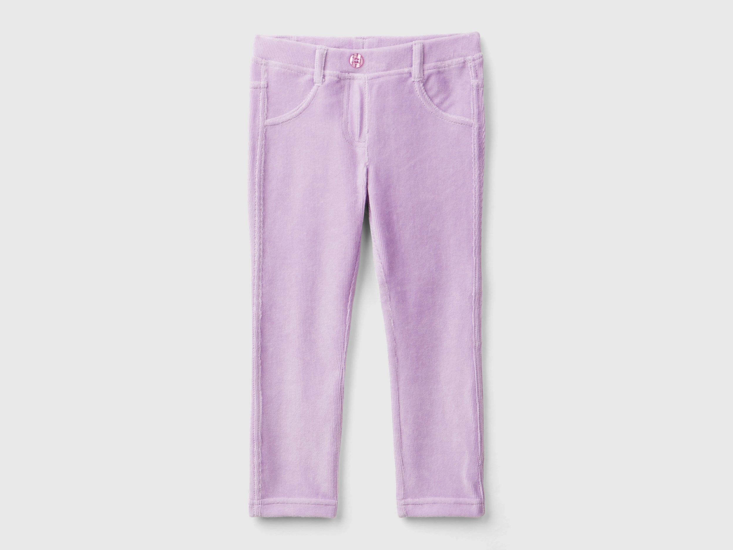 Benetton Trousers pantaloni ciniglia cotone coste bimba