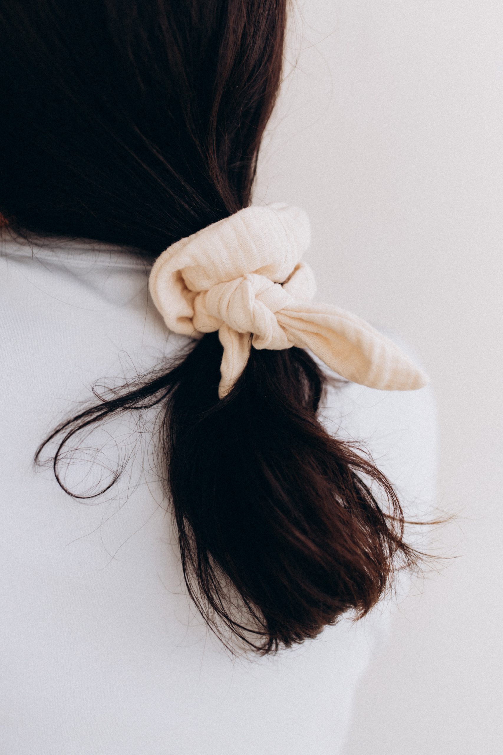 Woolly Organic Muslin Scrunchy GOTS SS26 elastico capelli mussola