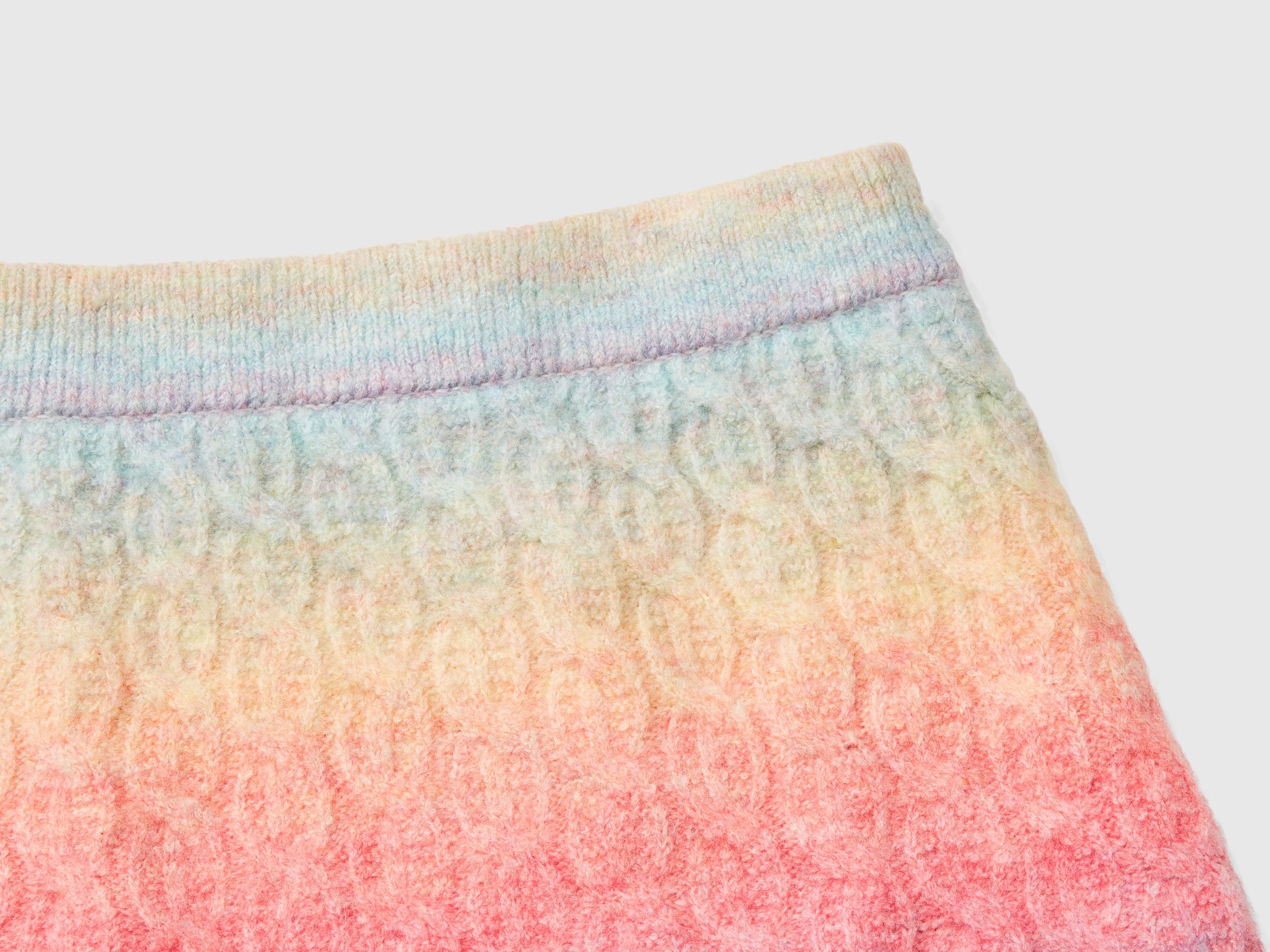 United Colors of Benetton Skirts Minigonna lana trecce multicolor