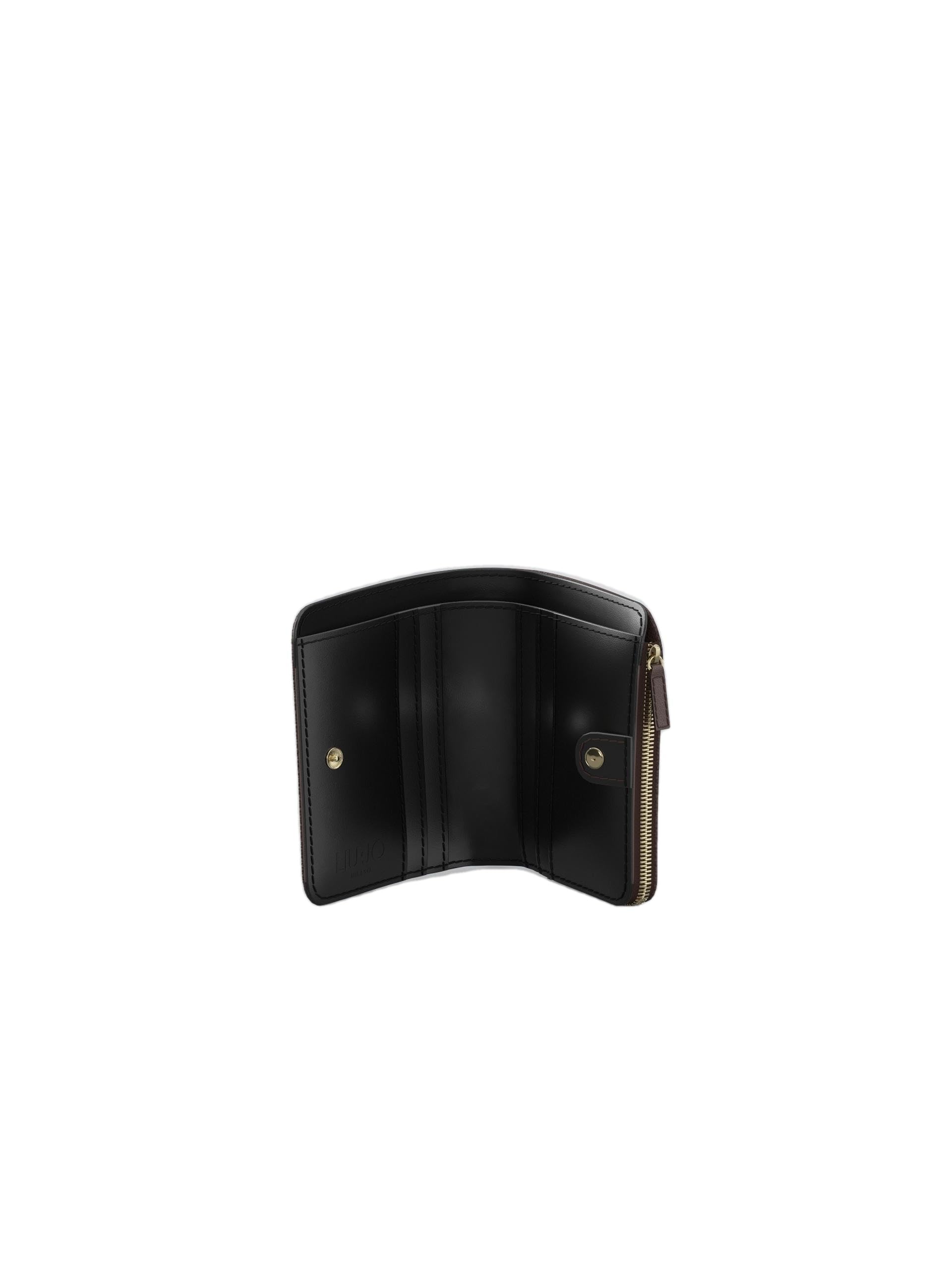 Liu Jo AF6193 E1137 portafoglio similpelle moro nero tinta unita