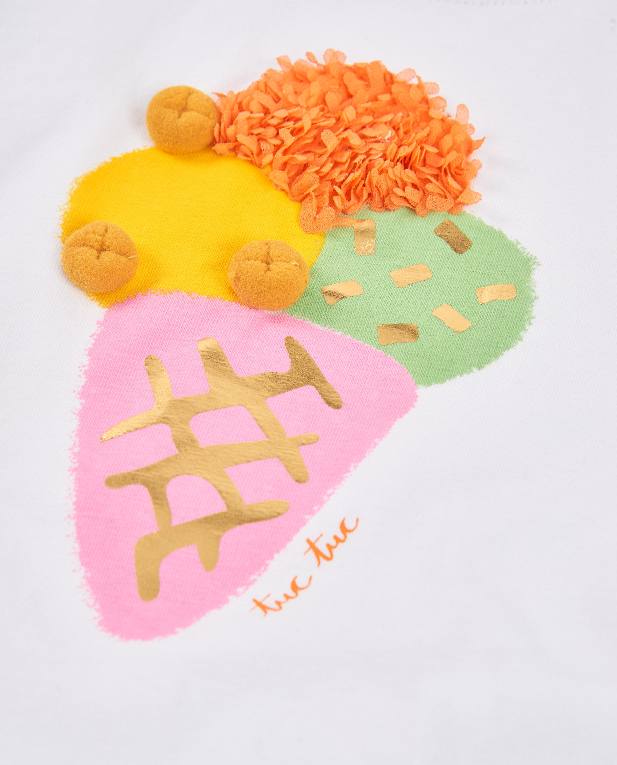 TucTuc Magliette T-Shirt Bambina Maglia Bianca Gelato