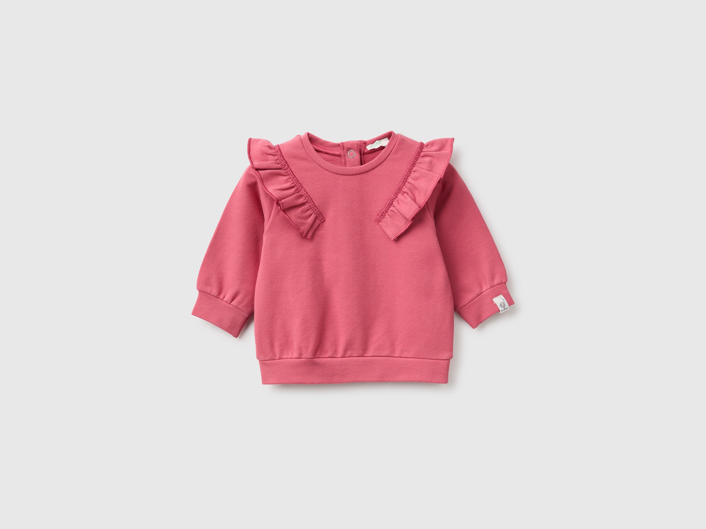 United Colors of Benetton Felpa bimba cotone bio volant 50