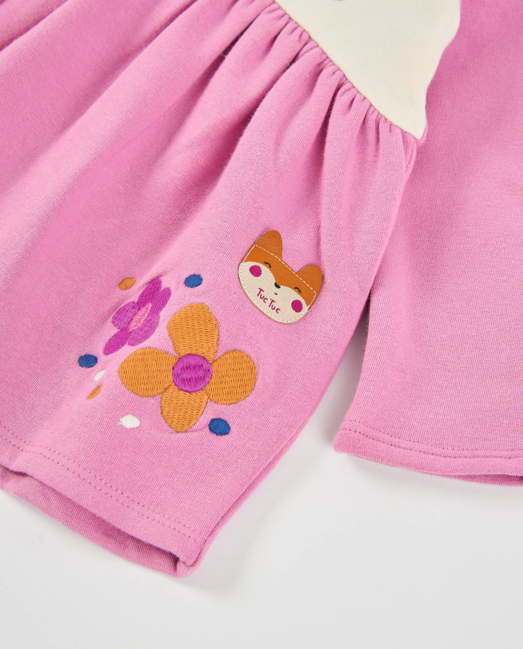TucTuc Vestiti Vestito Felpa Animali Rosa Neonata