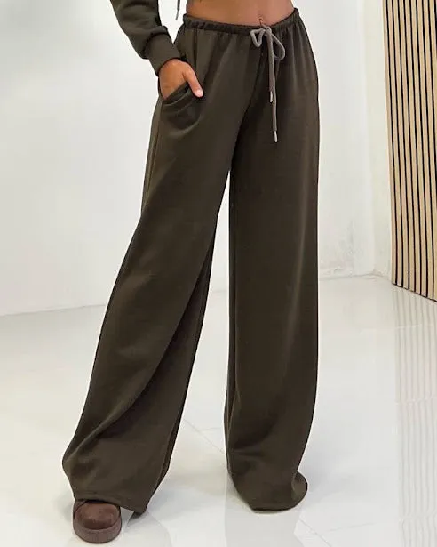 Sottosopra FI51 pantalone palazzo prugna taglia unica