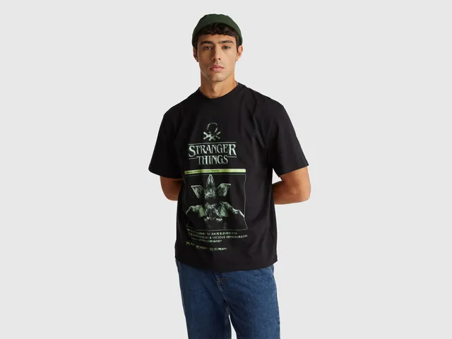 United Colors of Benetton T-Shirt cotone Stranger Things stampa M