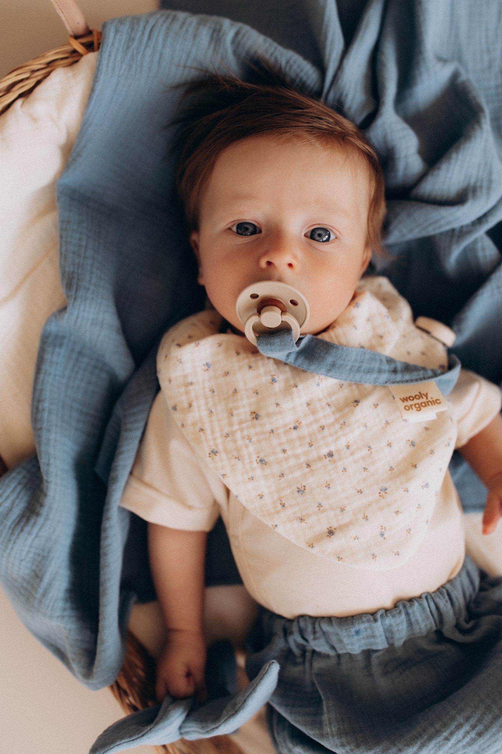Woolly Organic Baby Bibs Bavaglino mussola cotone bio GOTS leggero
