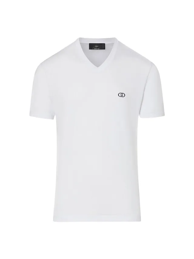 Liu Jo Baby Scollo a V T-Shirt Cotone Comoda
