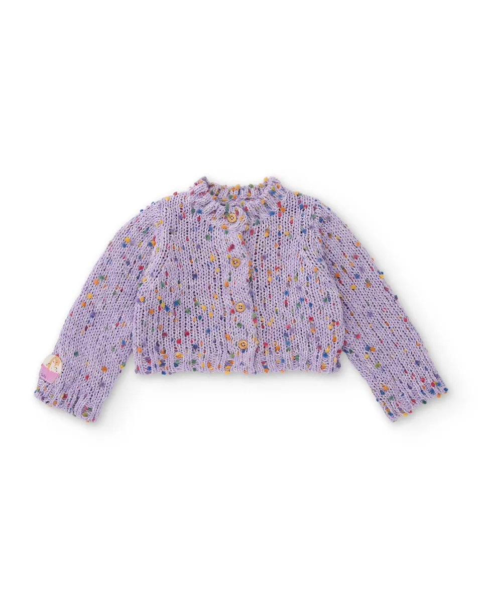 TucTuc Maglioni Giacca Maglia Neonata Lila 0-1M fiori