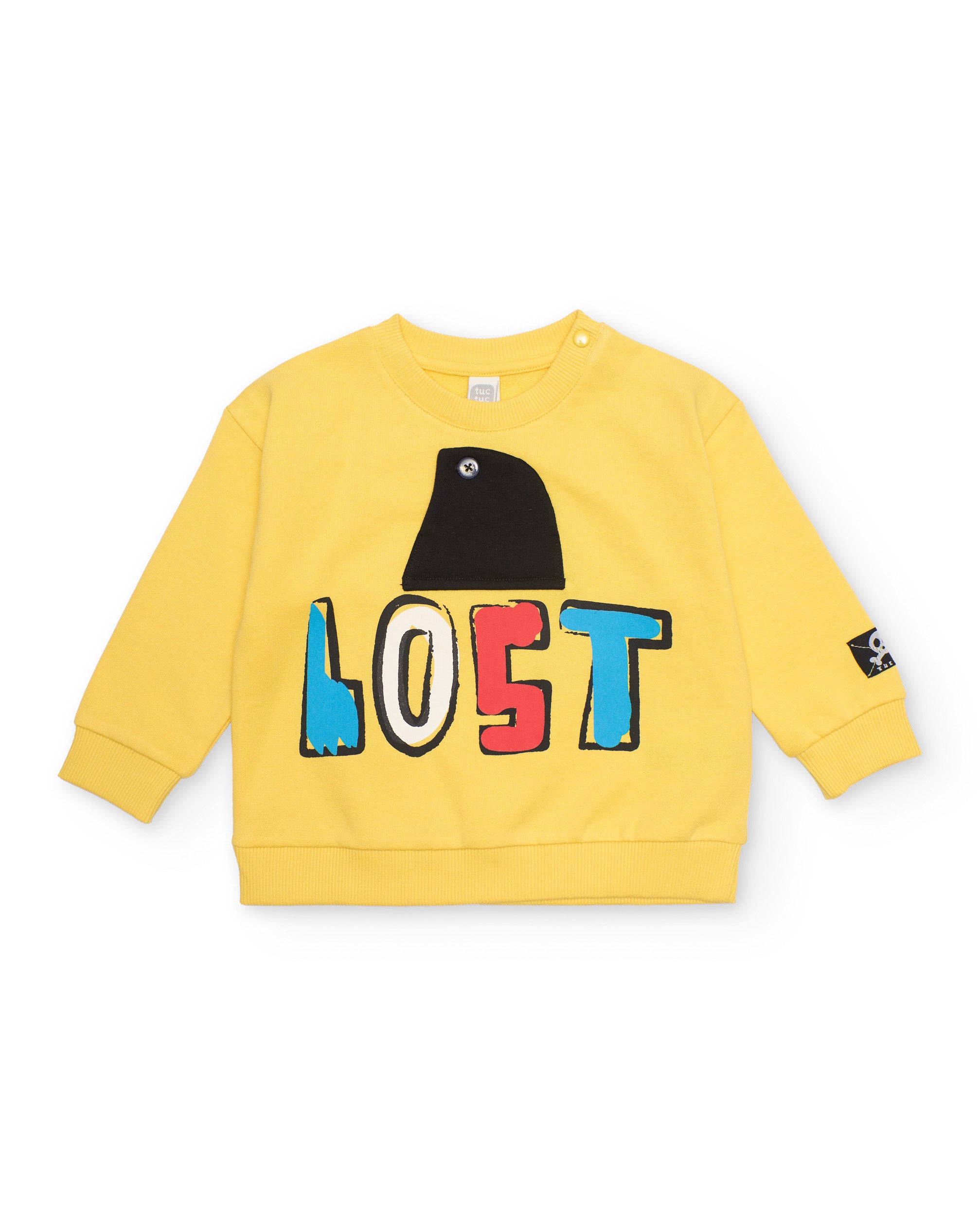 TucTuc Felpe Maglia Bambino Giallo 4 Anni Bottoni Spalla