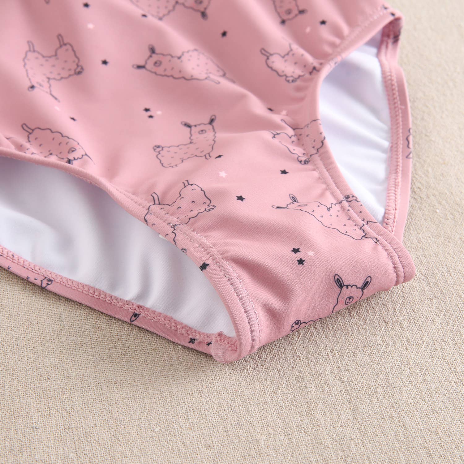 Dadati Lama costume intero bambina rosa 5 anni spandex