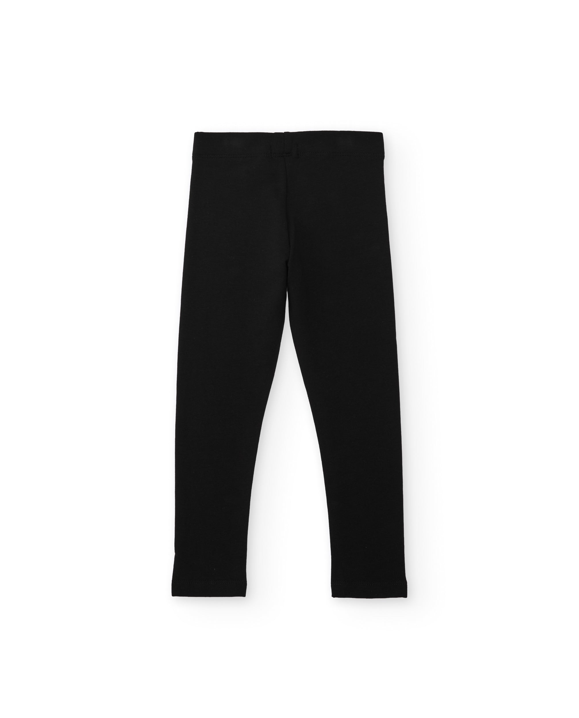 TucTuc Leggings felpa bambina nero 4A elasticizzati