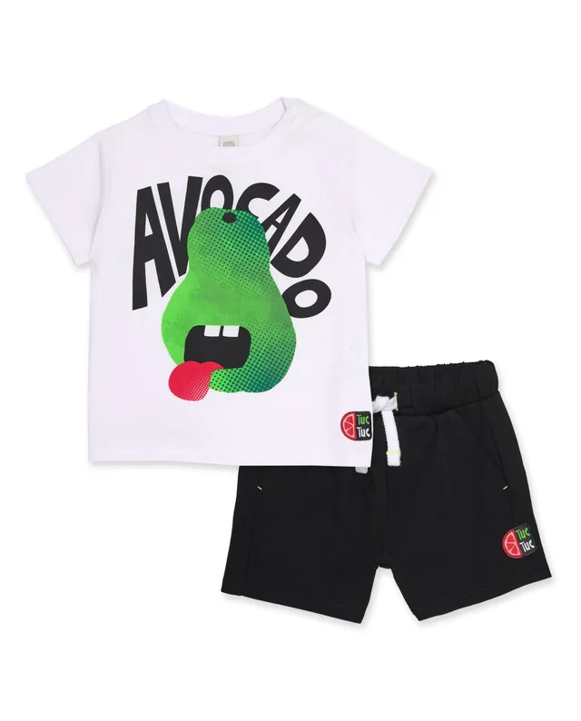 TucTuc Completi Set Cotone Bianco Stampa Avocado
