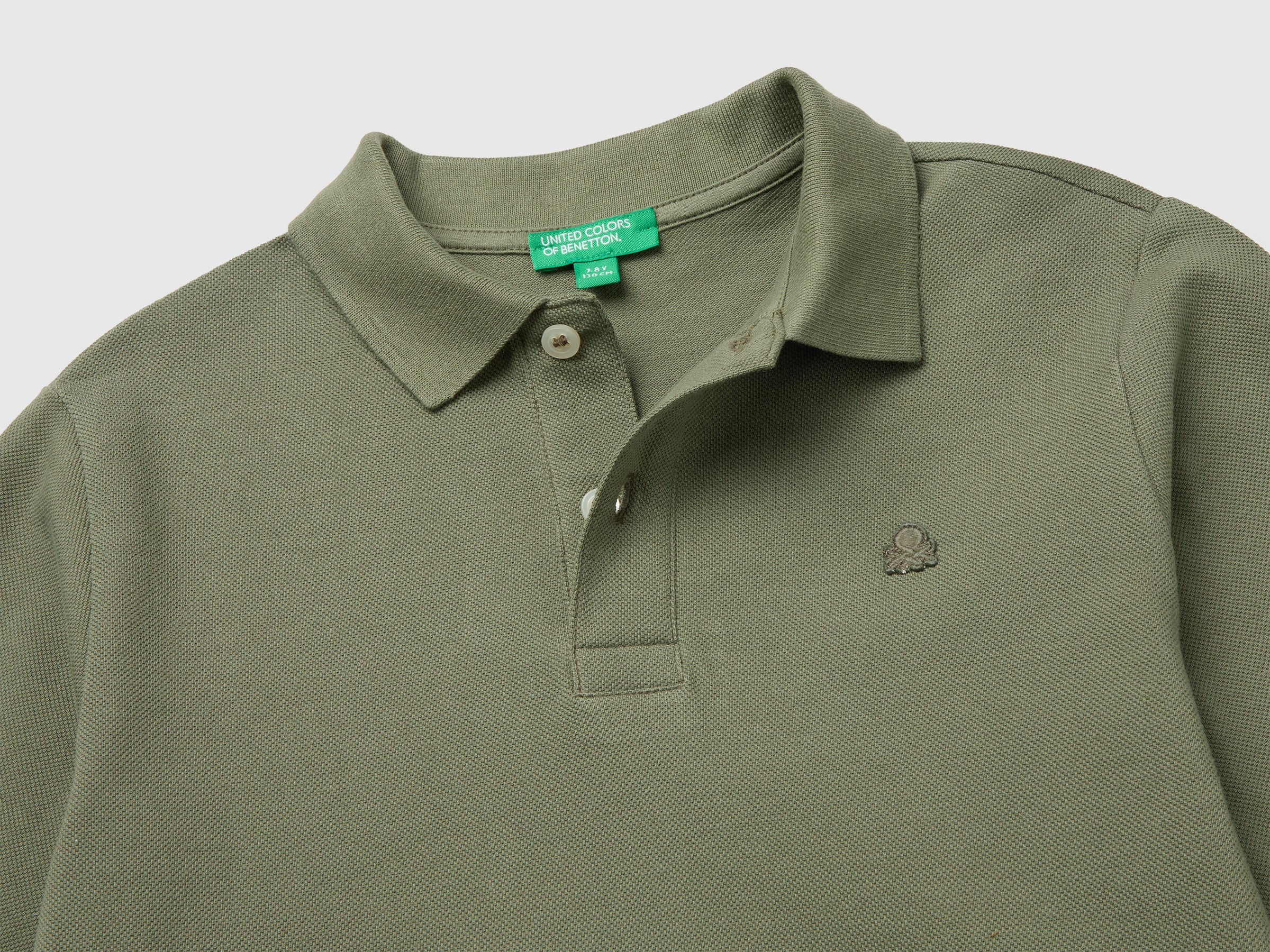 United Colors of Benetton Polo Manica Lunga Cotone Organico Slim