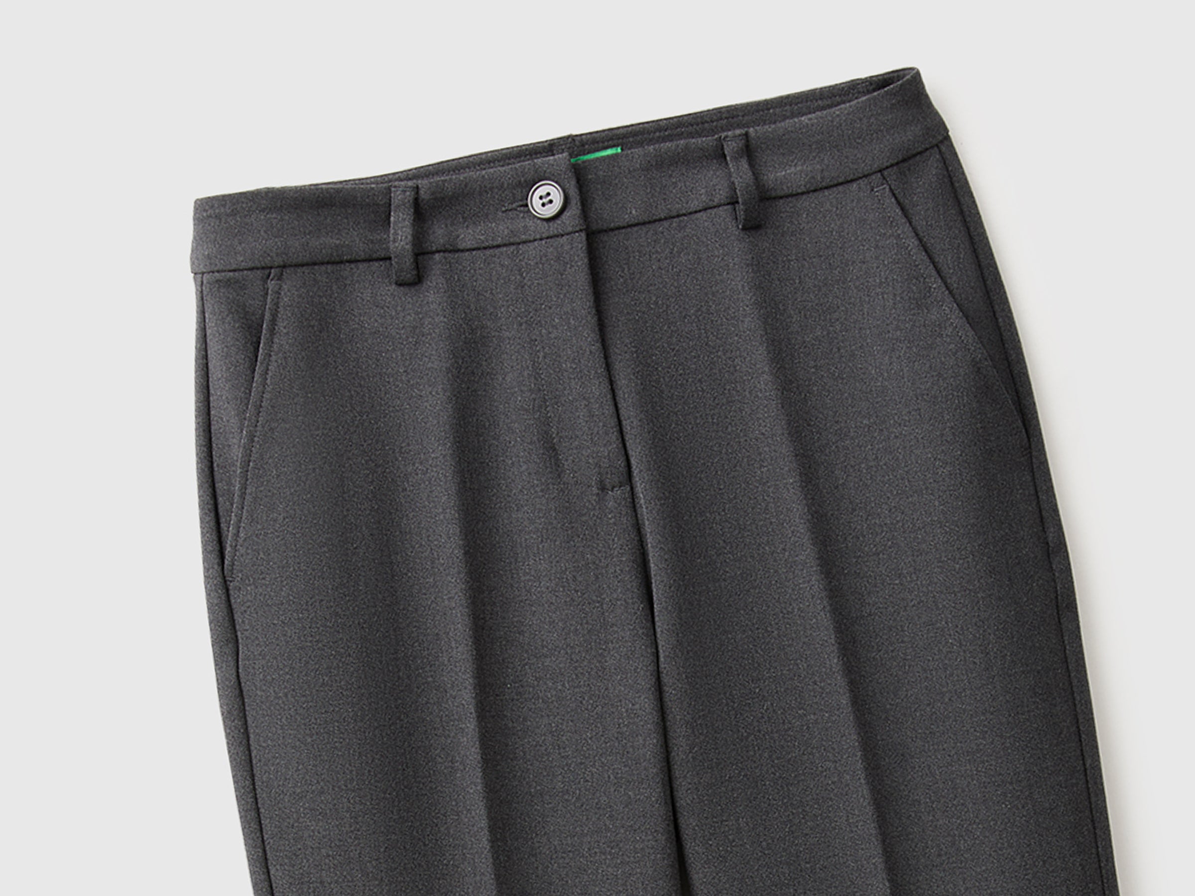 United Colors of Benetton pantaloni dritti viscosa stretch alla caviglia
